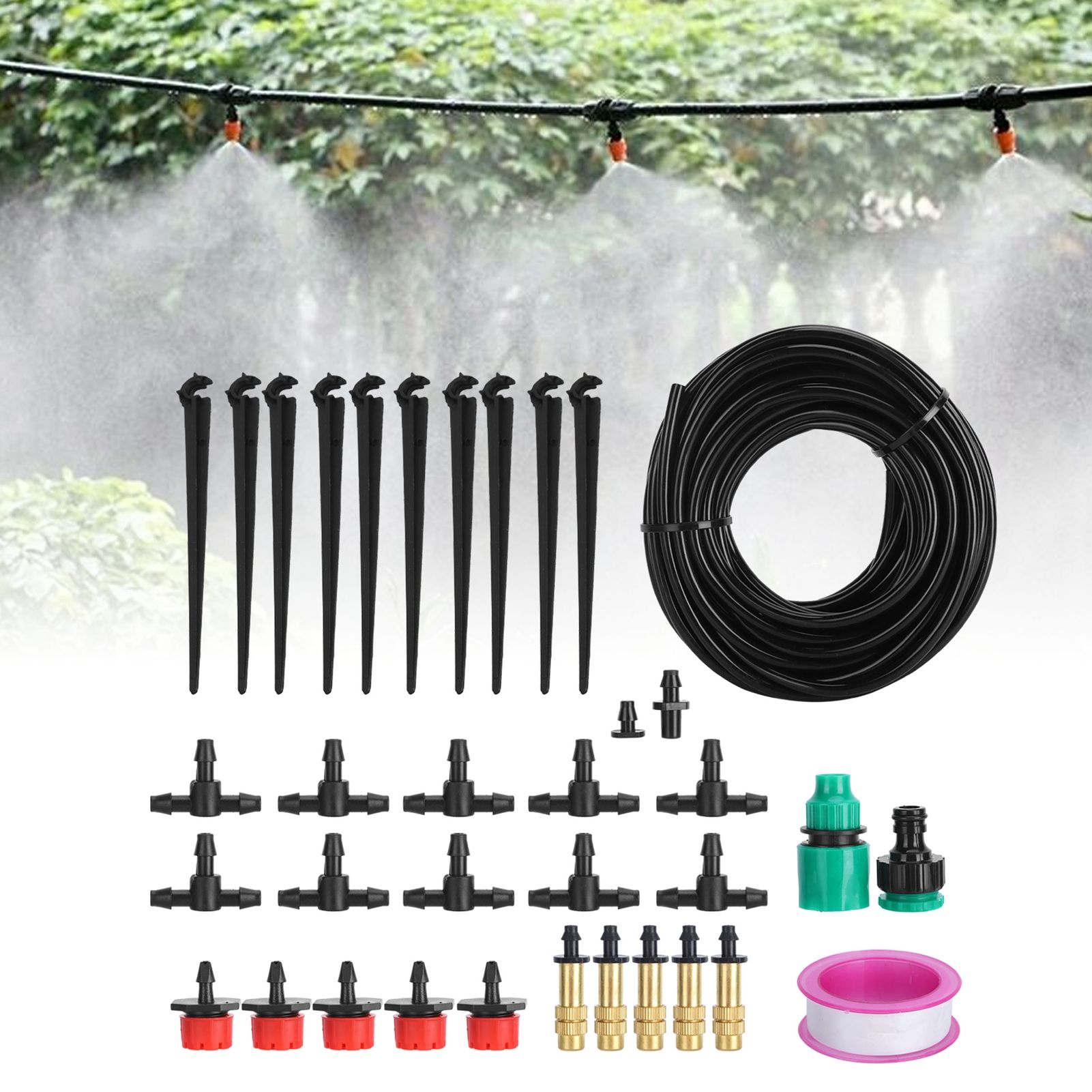 10m Micro Automatic Drip Irrigation Kit Watering Sprayer Nozzle System for view 12