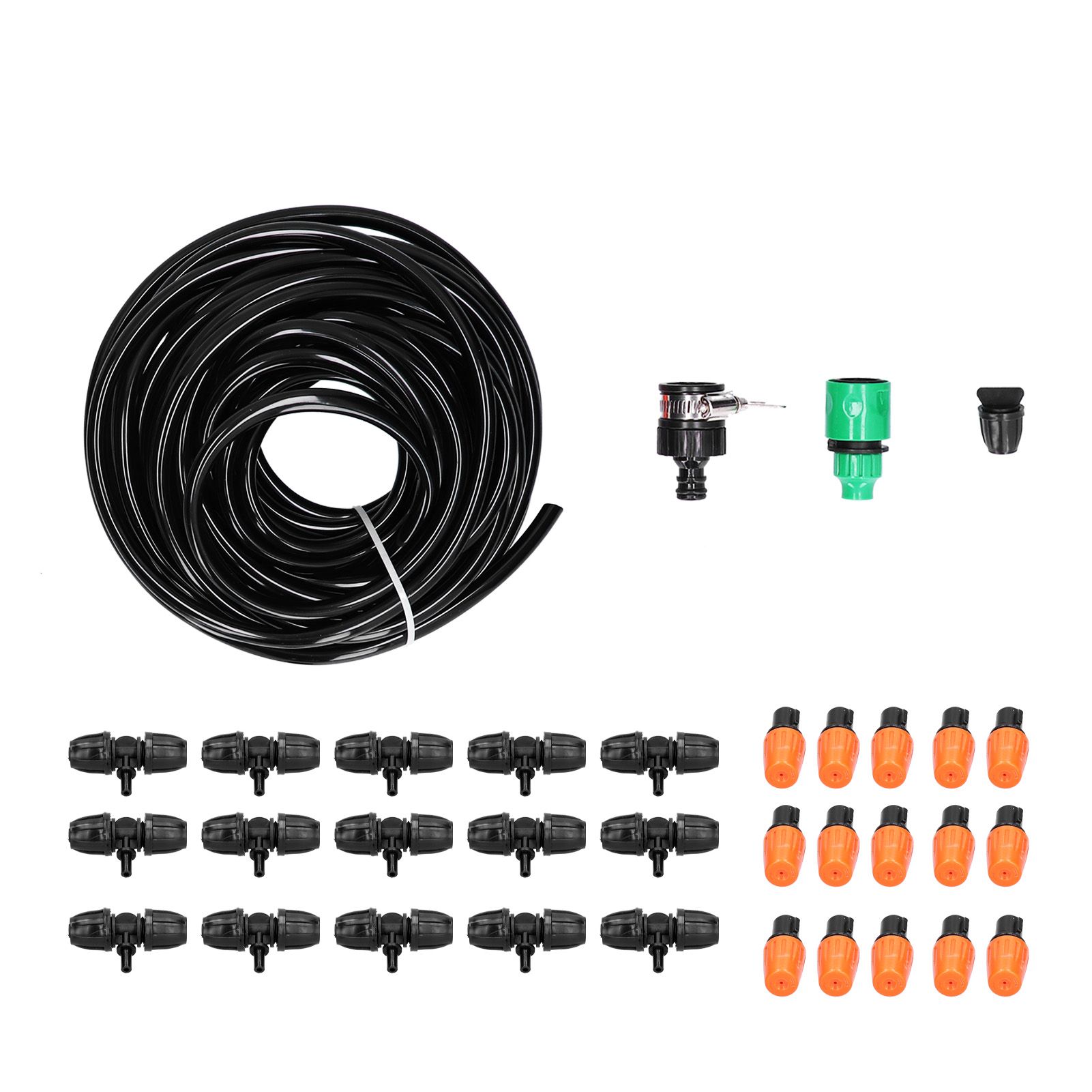 Automatic Watering System Atomizing Mist Sprinkler Nozzles 8/11 Hose Set for view 2