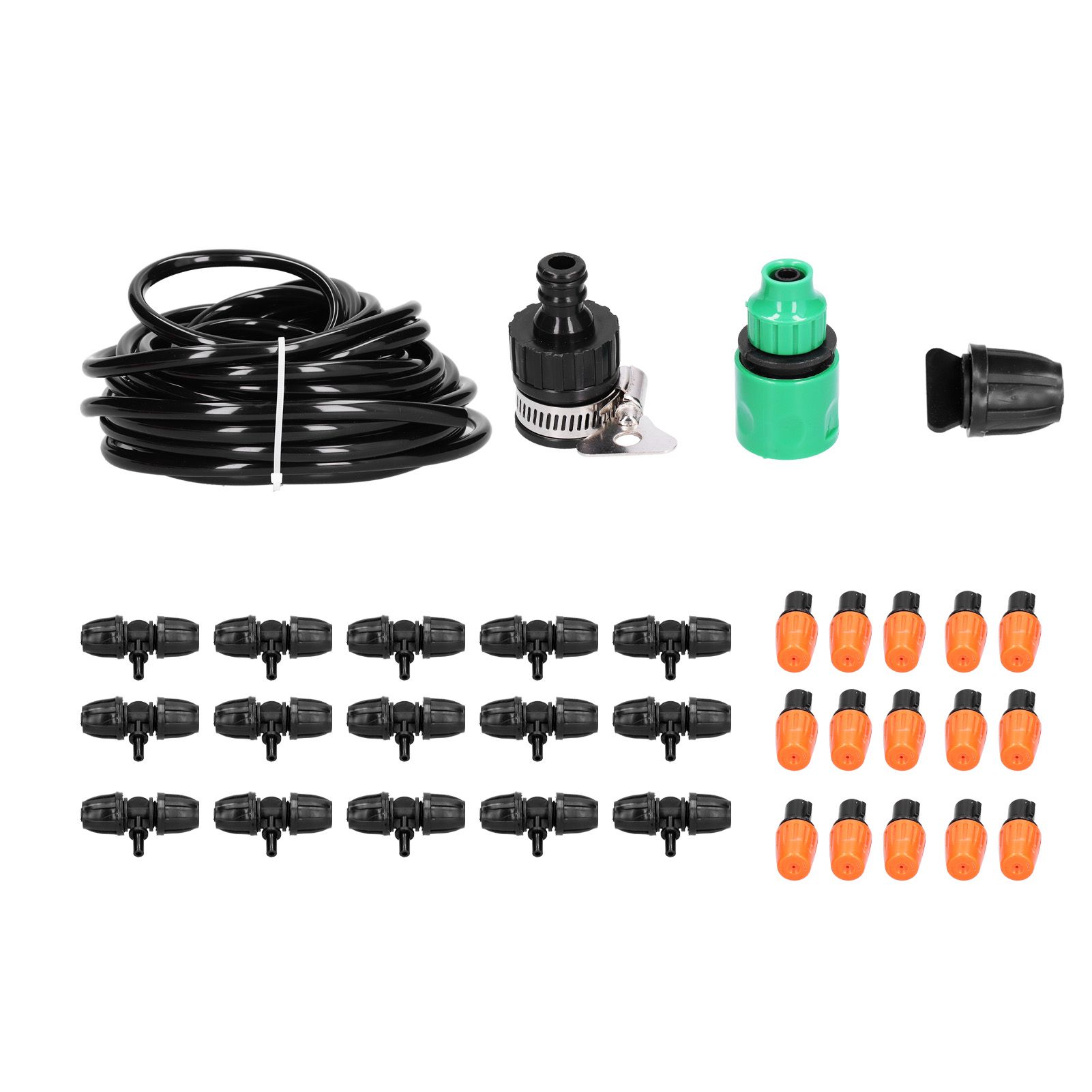 Automatic Watering System Atomizing Mist Sprinkler Nozzles 8/11 Hose Set for view 8