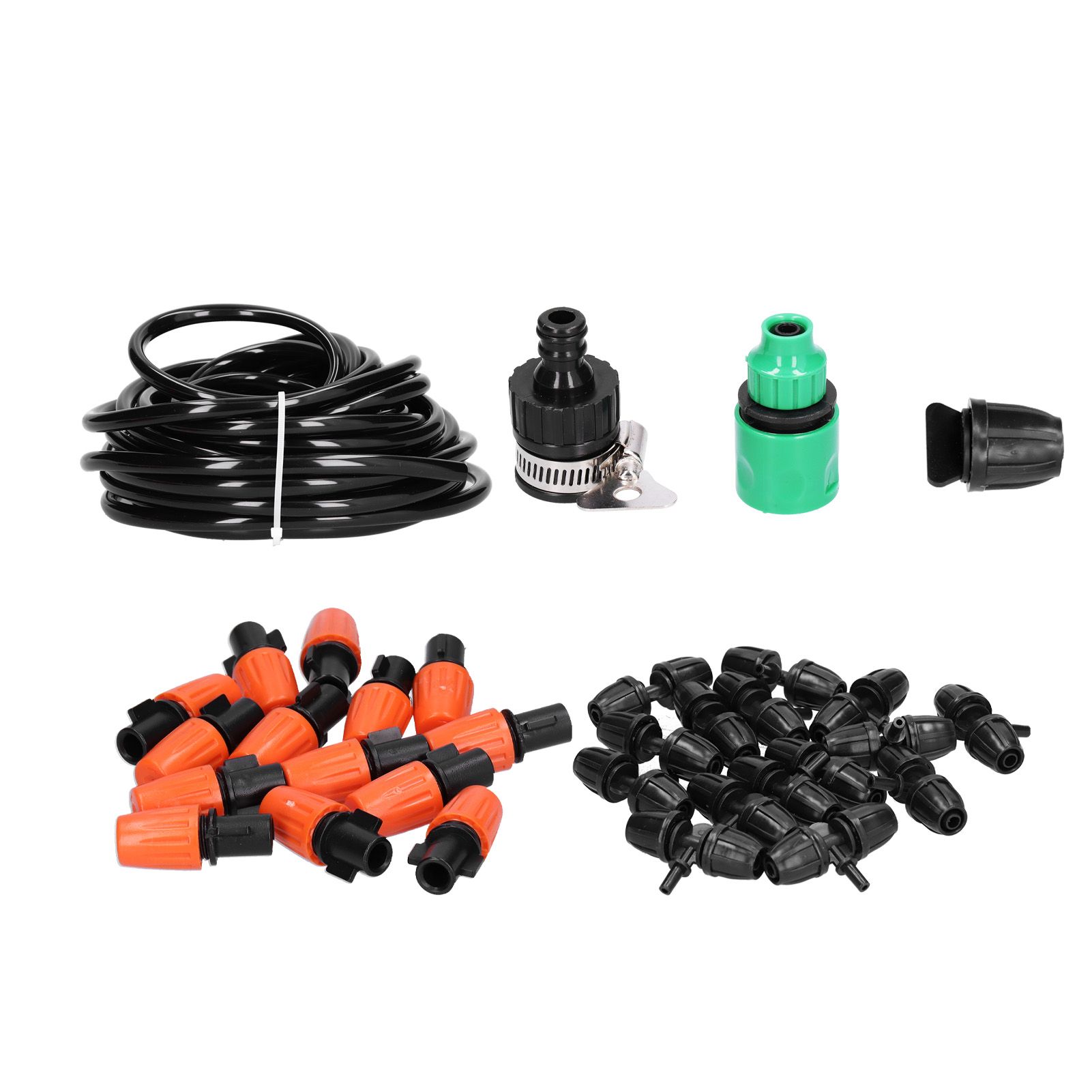 Automatic Watering System Atomizing Mist Sprinkler Nozzles 8/11 Hose Set for view 9