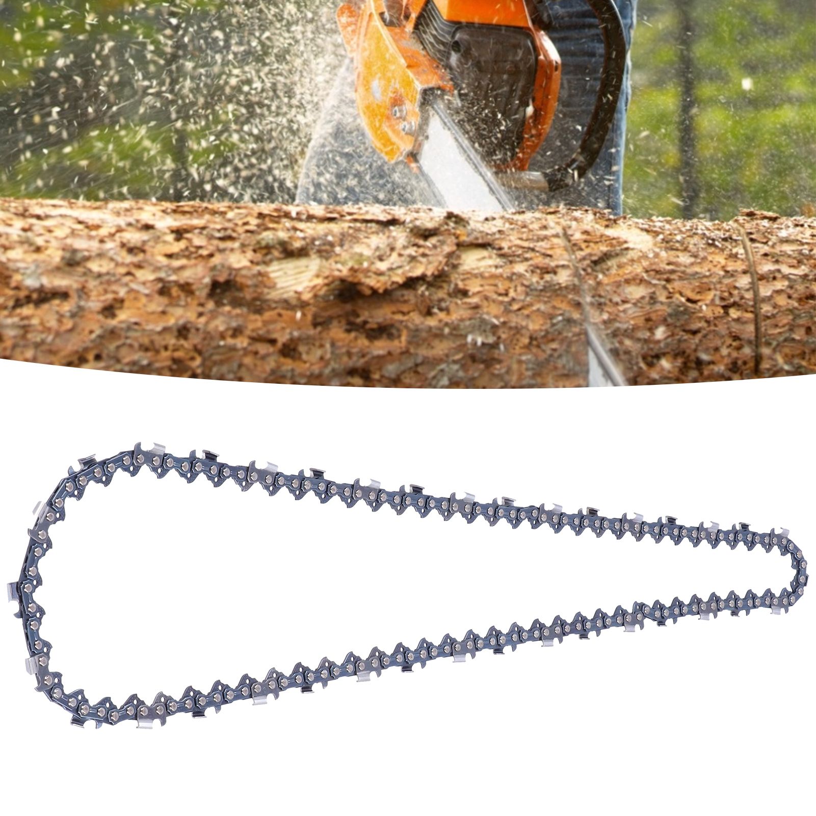 20in Full Chisel Steel Chain 3/8in Pitch 0.063 Gauge 72DL Drive Link Chainsaw view 12