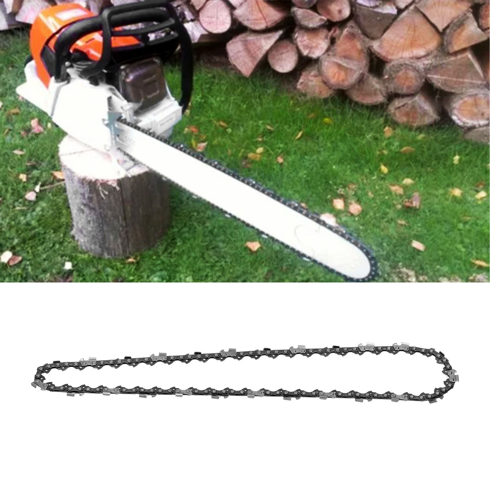 14in Steel Saw Chain 3/8 LP 50DL Chainsaw Accessory Parts for STIHL MS250 view 12