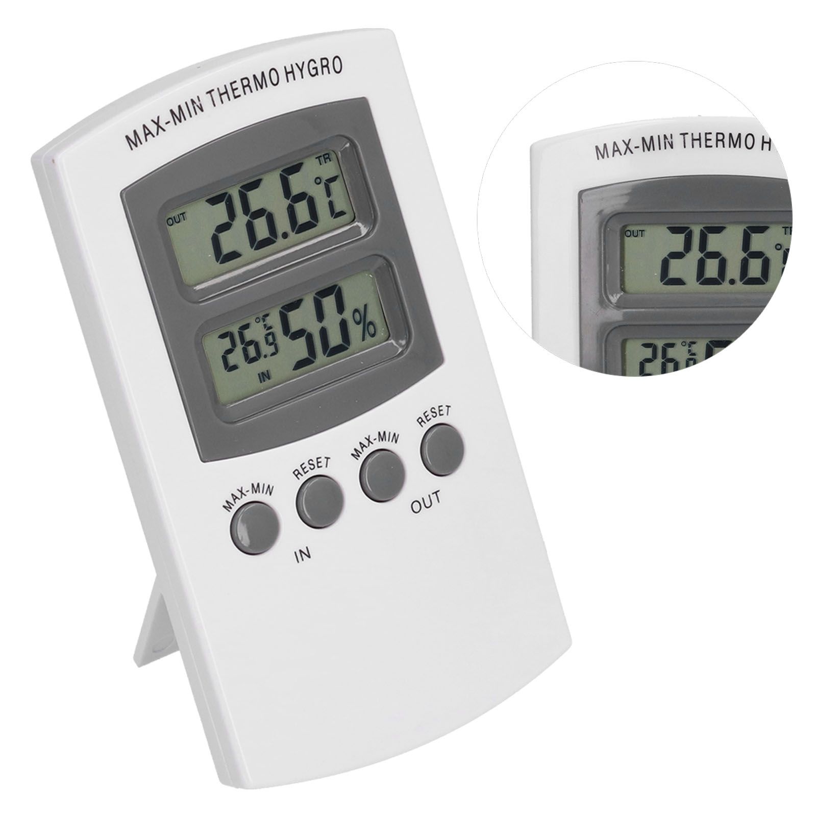 LCD Temperature and Humidity Monitor WallMountable Wired Flower Planting