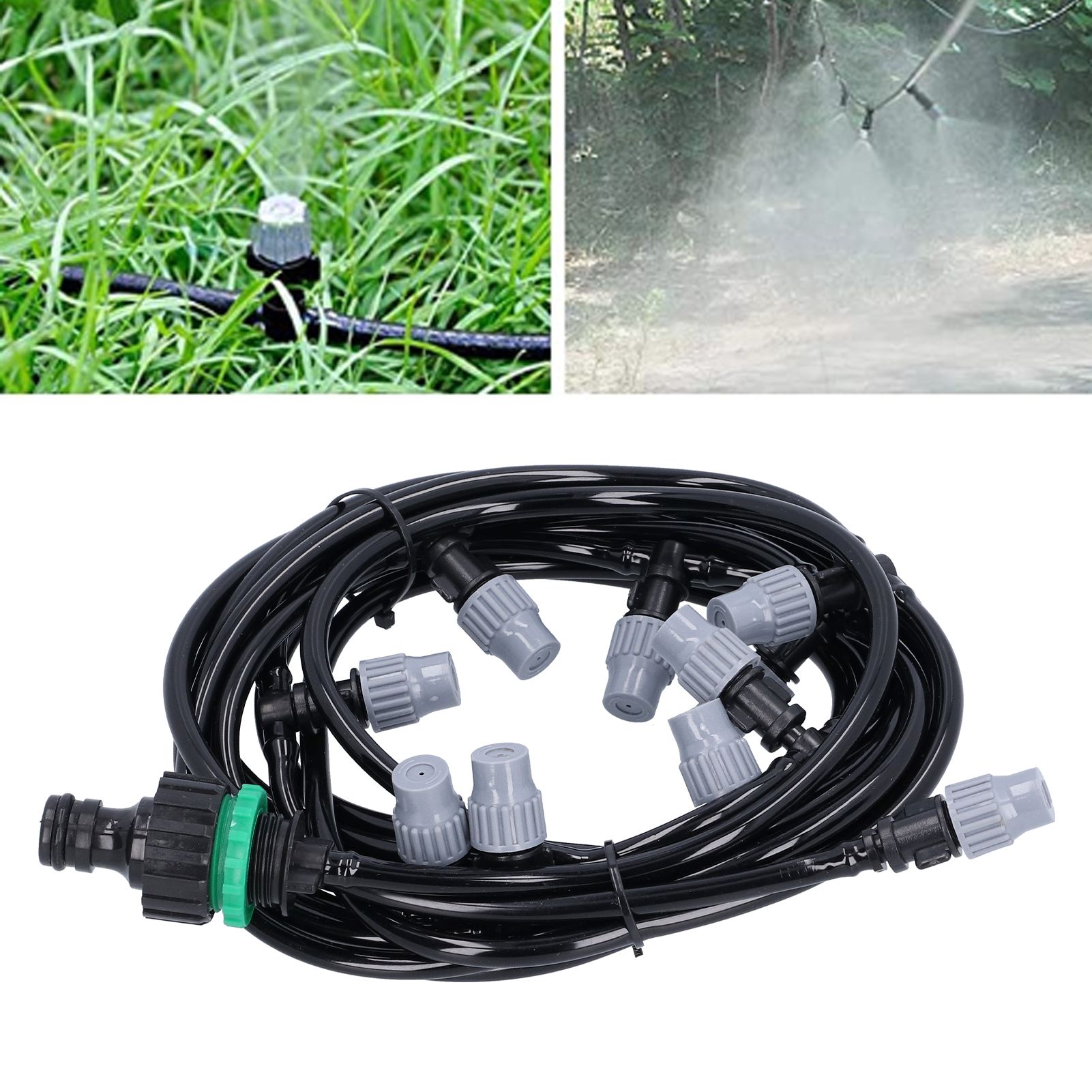 10m / 32.8ft 4/7 Irrigation Hose with 10 Misting Sprayer Nozzles Garden view 12