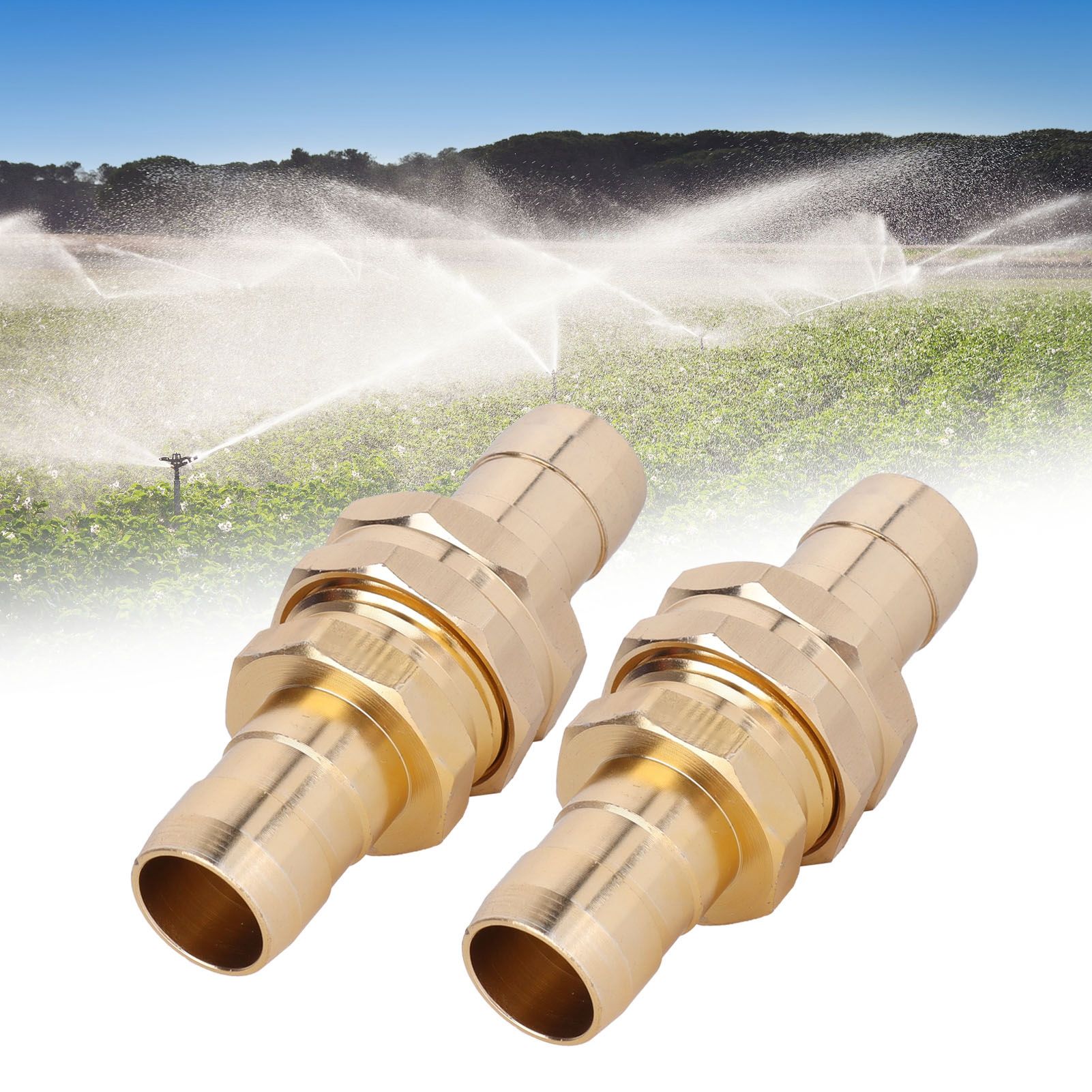 2Pcs G3/4 Aluminum Alloy Hose Repair Connector Water Hose End Mender with view 11