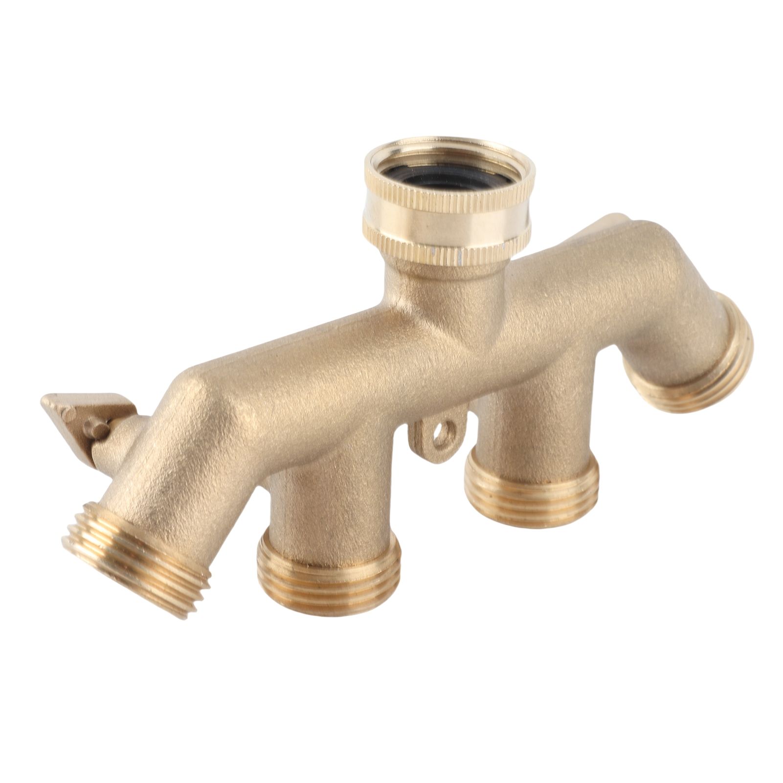 G3/4 Brass 4‑Way Garden Hose Splitter Ball Valve Hose Adapter Water Faucet view 8