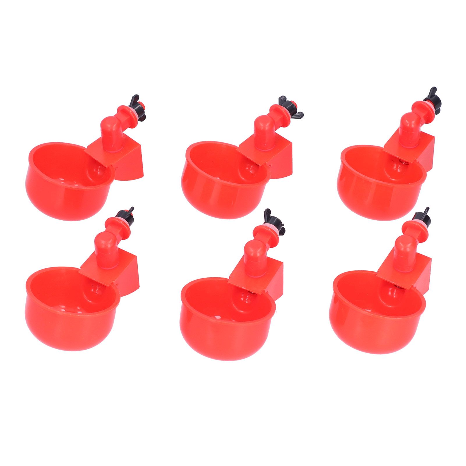 6PCS Chicken Water Cups 1/8in Portable Bowl Type Stainless Steel Spring view 2