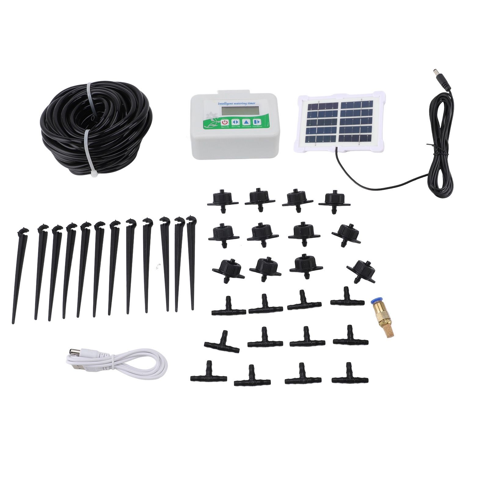 Intelligent Watering Timer Programmable Energy Saving with Solar Panel