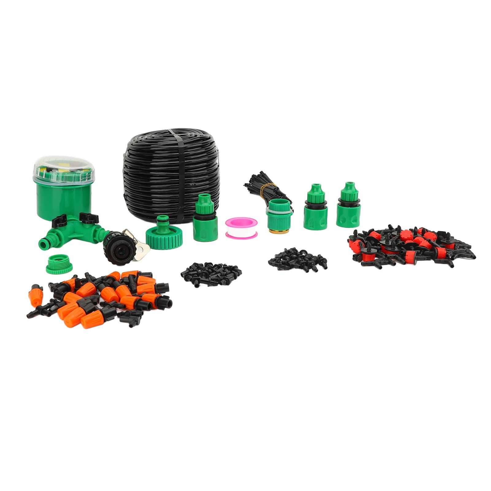 Drip Irrigation System with Timer 50m Long Hose Adjustable Automatic Quick