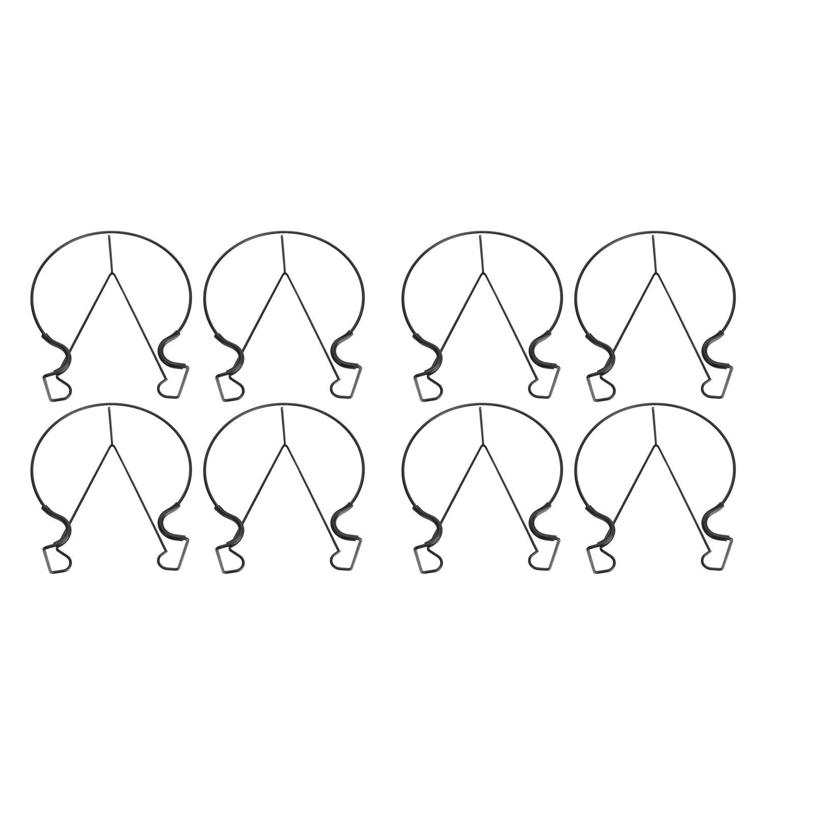 8pcs Railing Plant Pot Holder Iron Rack Floating Garden Flower Pot Stand view 3