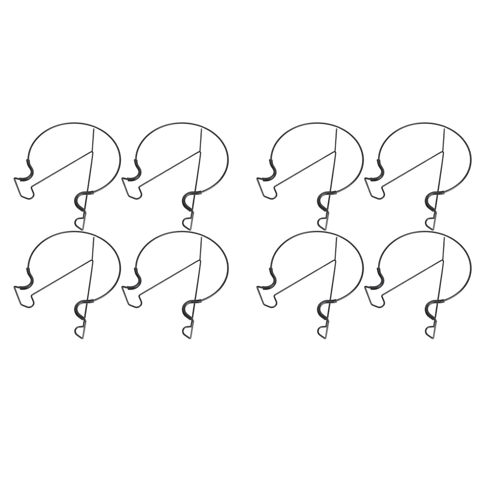 8pcs Railing Plant Pot Holder Iron Rack Floating Garden Flower Pot Stand view 8