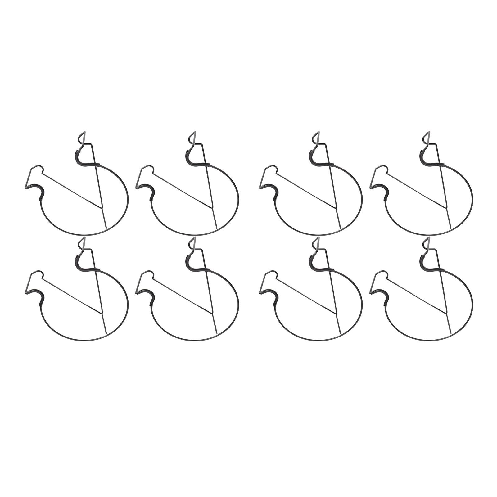 8pcs Railing Plant Pot Holder Iron Rack Floating Garden Flower Pot Stand view 9