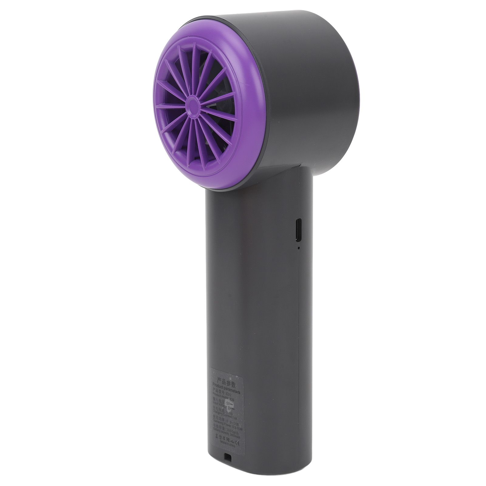 Handheld Cooling Fan High Speed USB Charging Portable Screen Display Mini Fan view 6