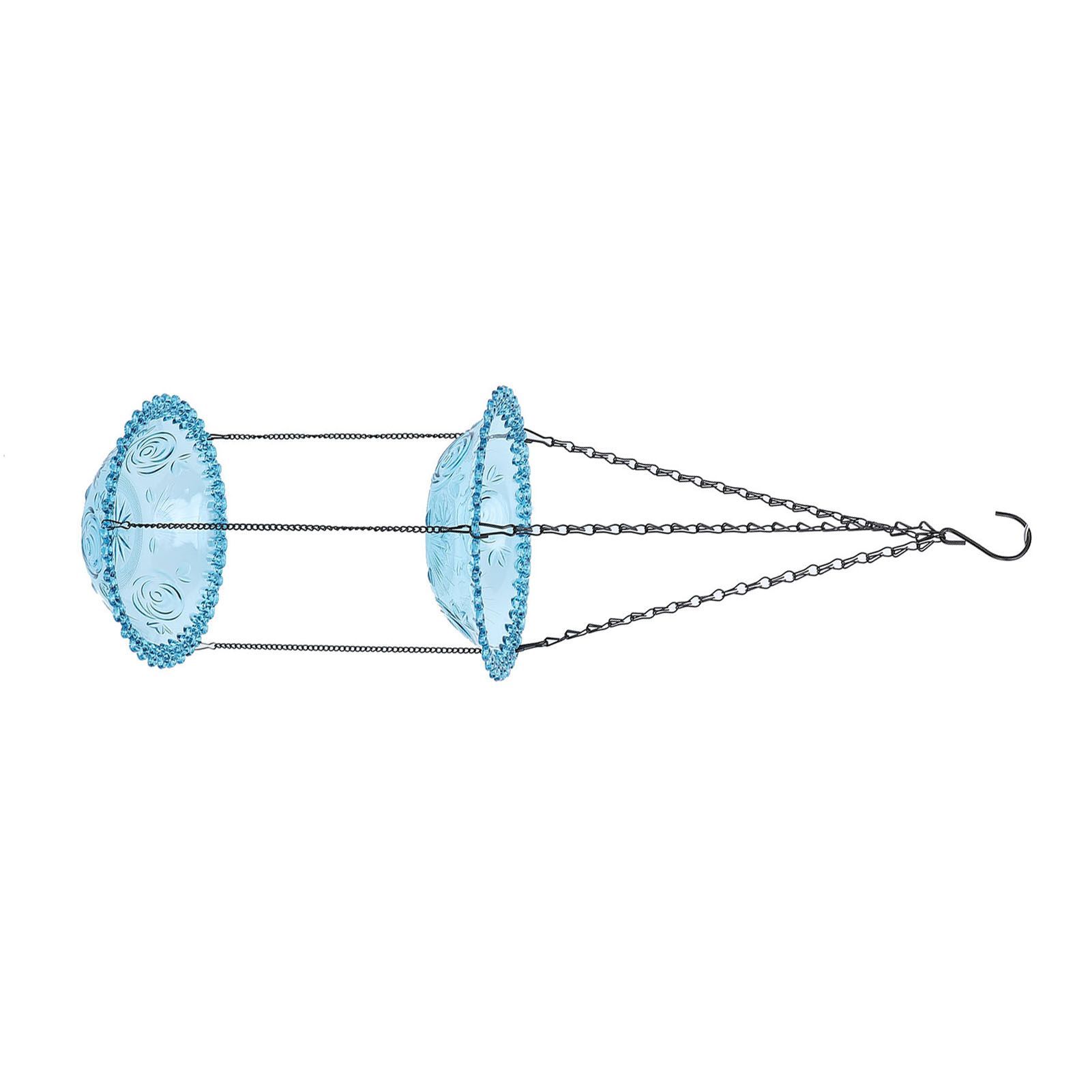 Hanging Birdbath Bird Feeder Double Layers Innovative Large Space Solar