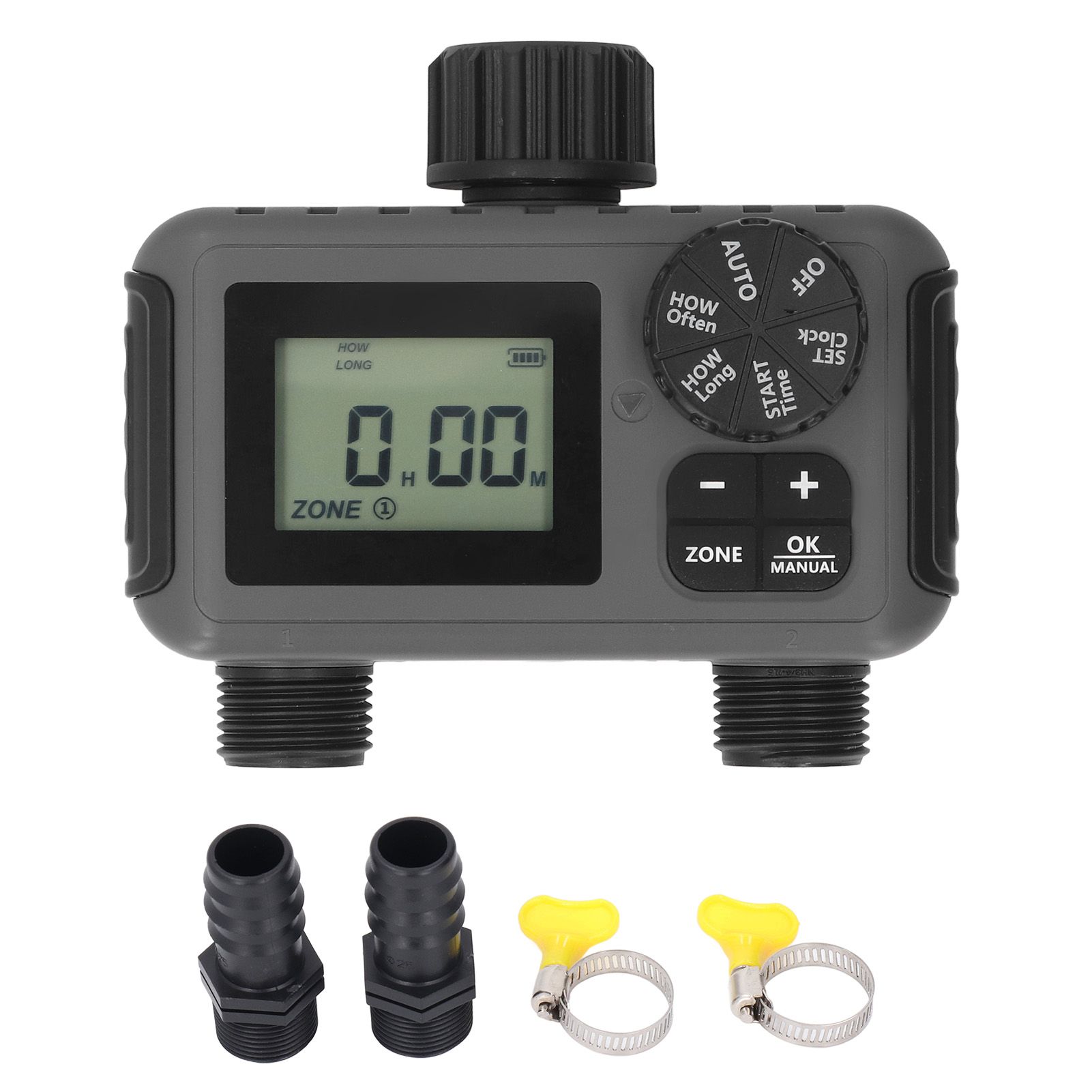 NH3/4 Inch Water Timer 2 Zone Large Screen Outdoor Sprinkler Timer Automatic view 3