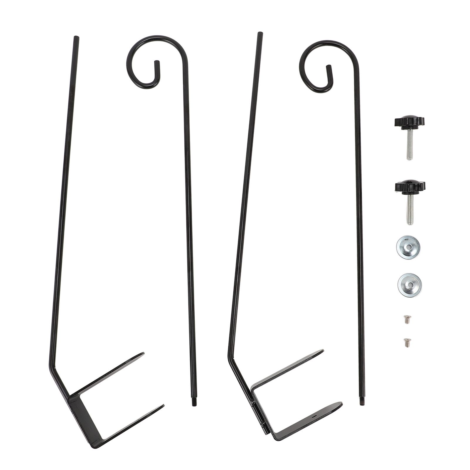 2pcs Extended Fence Deck Hook Rail Hook Heavy Duty Bird Feeder Hook Adjustable view 3