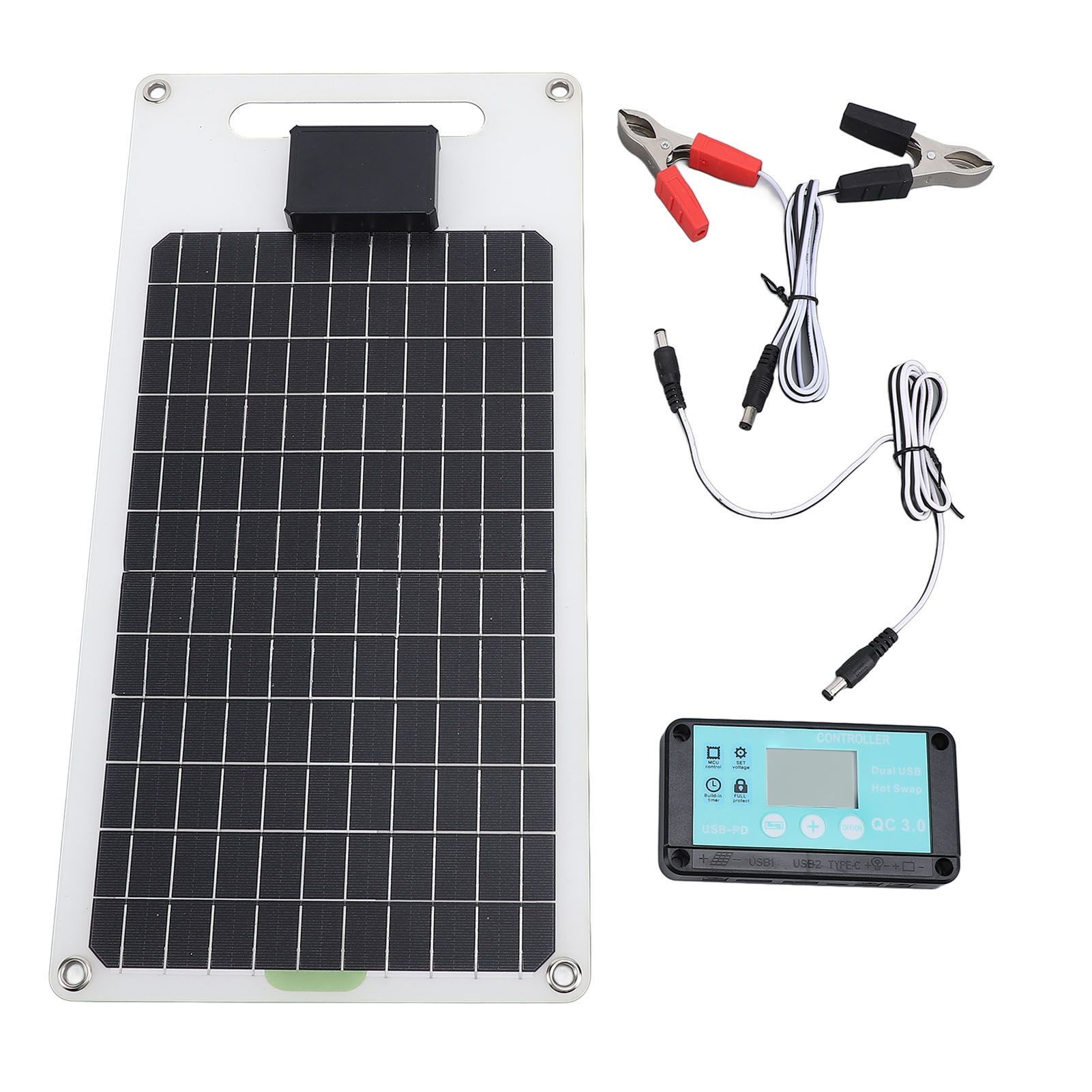 100A 12V 24V Solar Charge Controller 50W Monocrystalline Silicon Solar Panel view 3