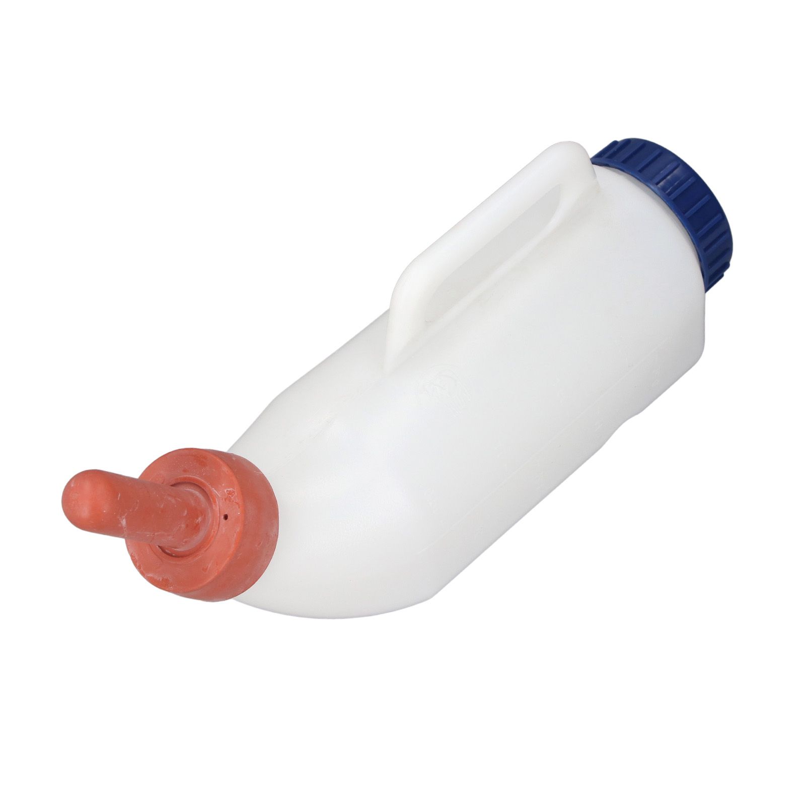 Calf Nursing Feeding Bottle Silicone Nipple PE 2L Spill Proof Calf Milk Feeder