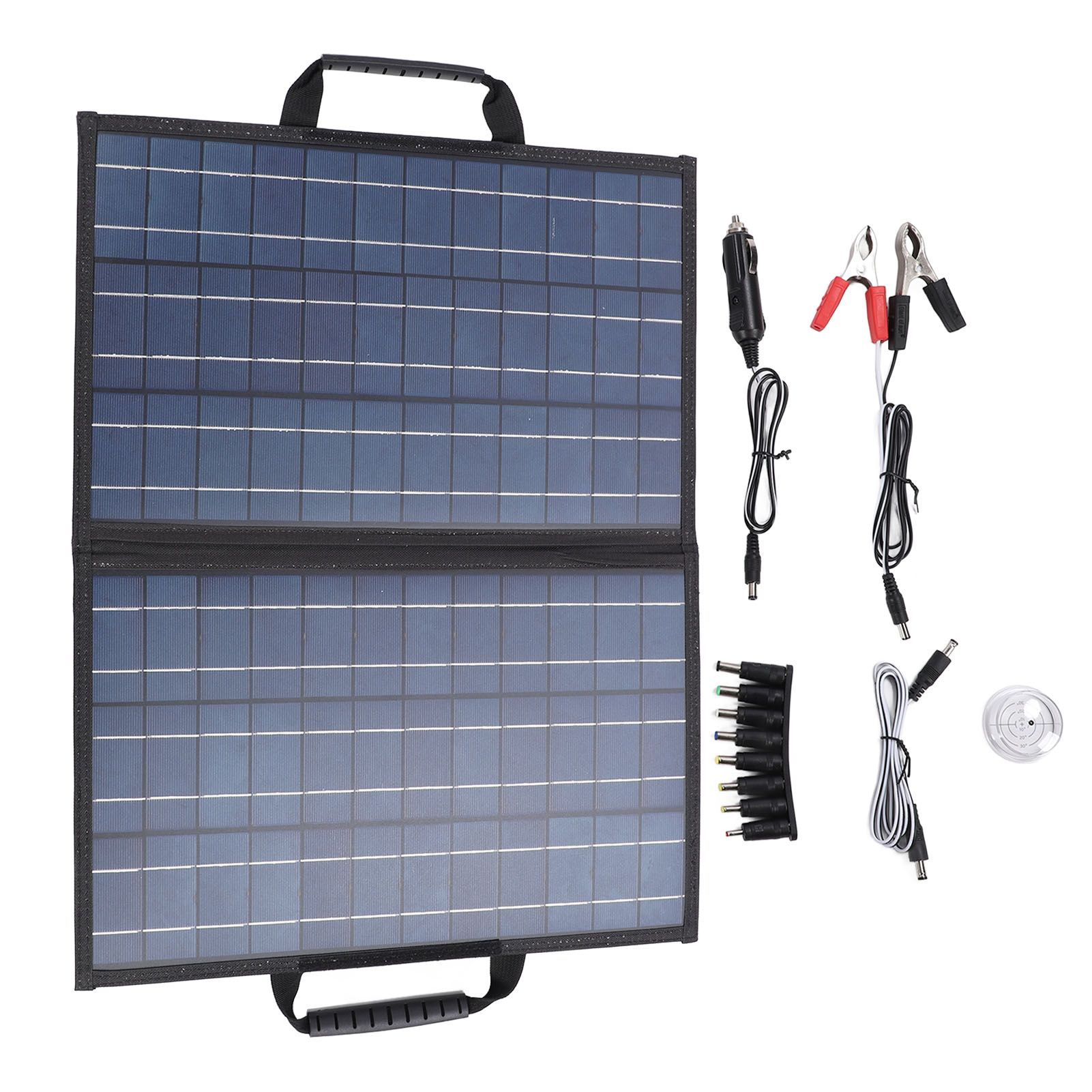 Solar Panel Kit with Angle Adjust Meter Polycrystalline Silicon 80W Foldable 2 view 3