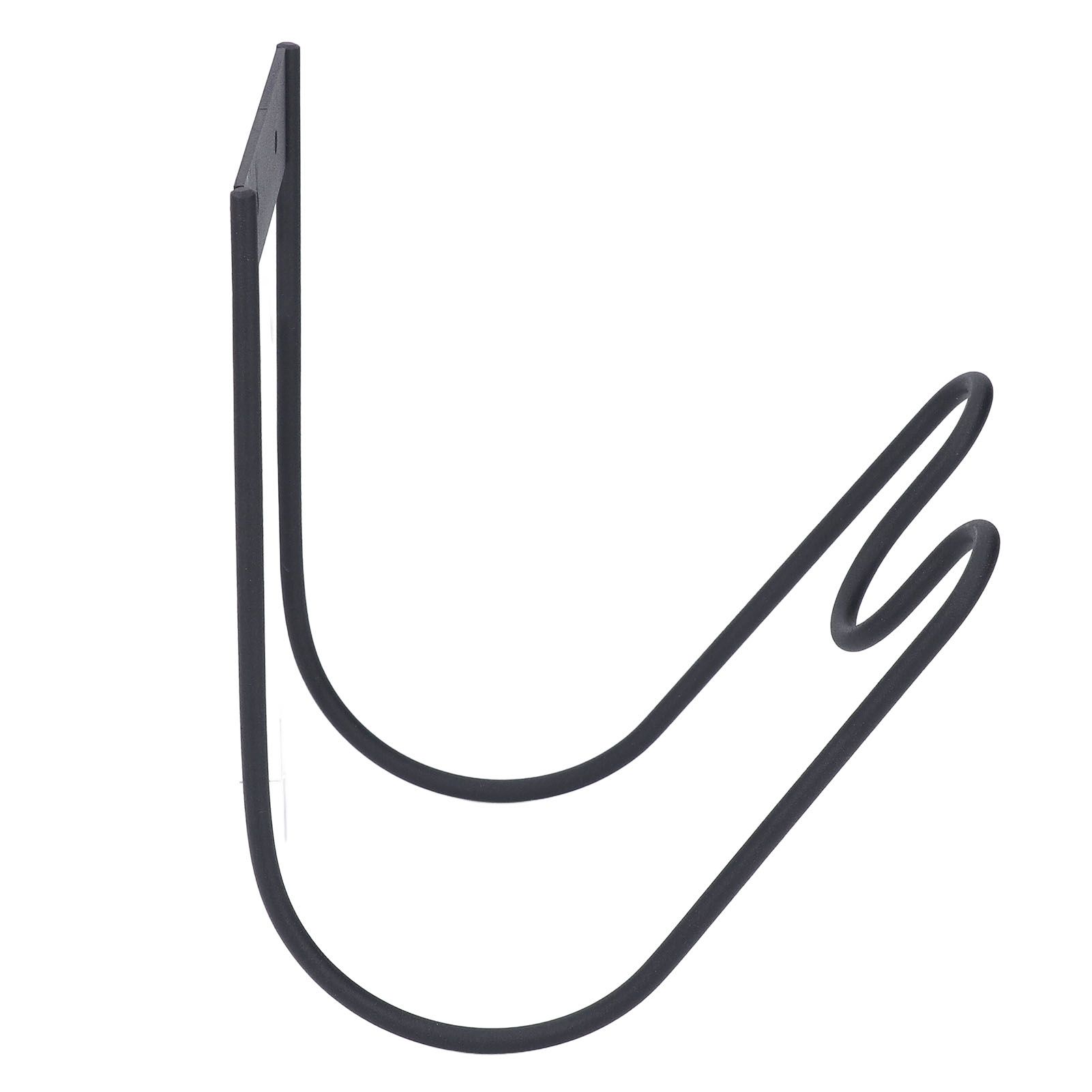 Wall Garden Hose Hanger with Nozzle Slot Black Stainless Steel Wall Mounted view 4