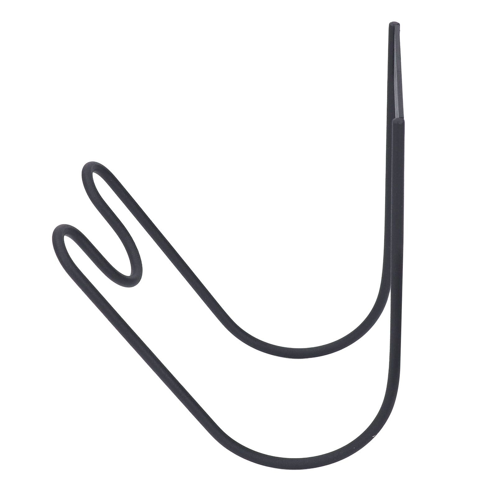 Wall Garden Hose Hanger with Nozzle Slot Black Stainless Steel Wall Mounted view 12