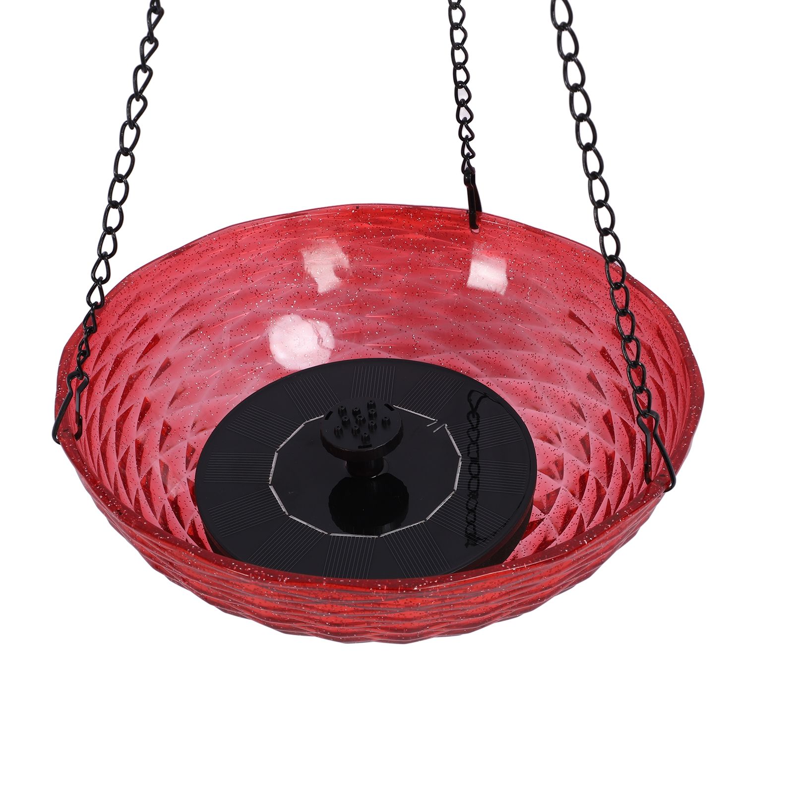Hanging Solar Bird Bath Fountain Set 9.3in Diameter Bird Bath Bowl with Solar view 2