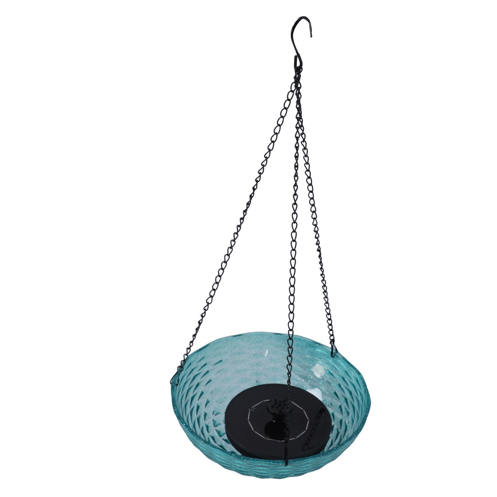 Hanging Solar Bird Bath Fountain Set 9.3in Diameter Bird Bath Bowl with Solar view 12