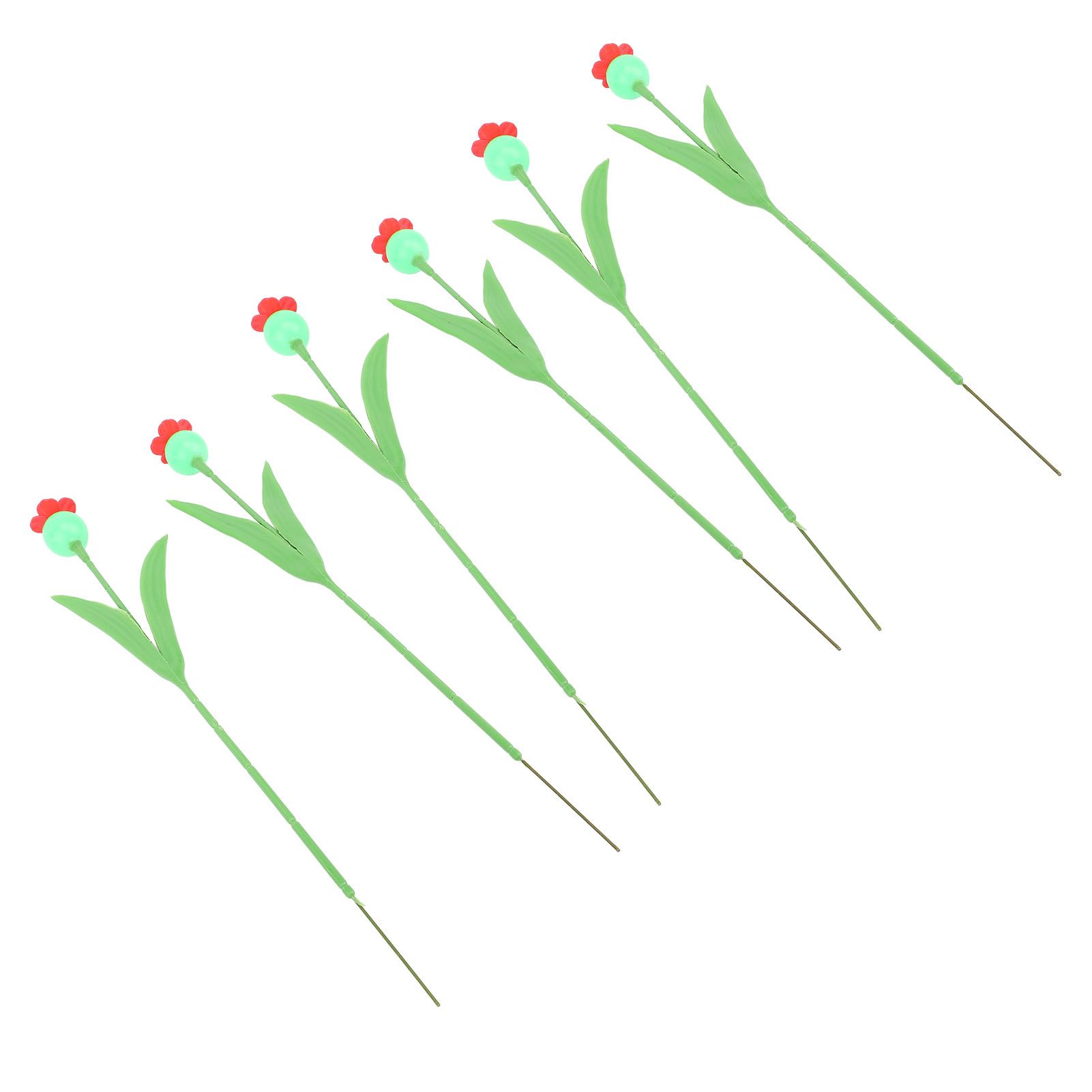 6PCS Bee Watering Station Iron PP Soft Rubber Flower Hummingbird Feeder