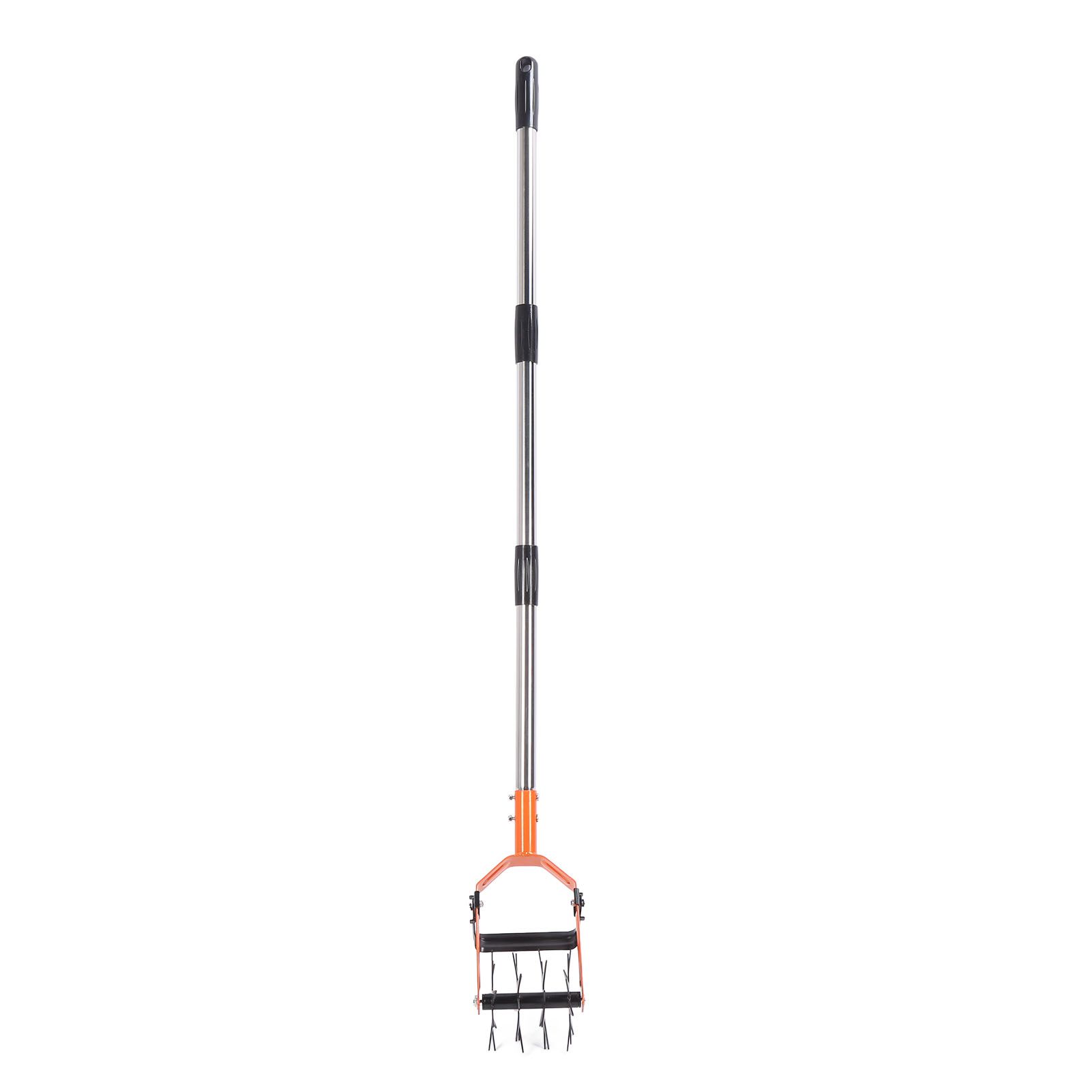 Garden Cultivator Tool Stainless Steel Lawn Reseeding Garden Tool Adjustable
