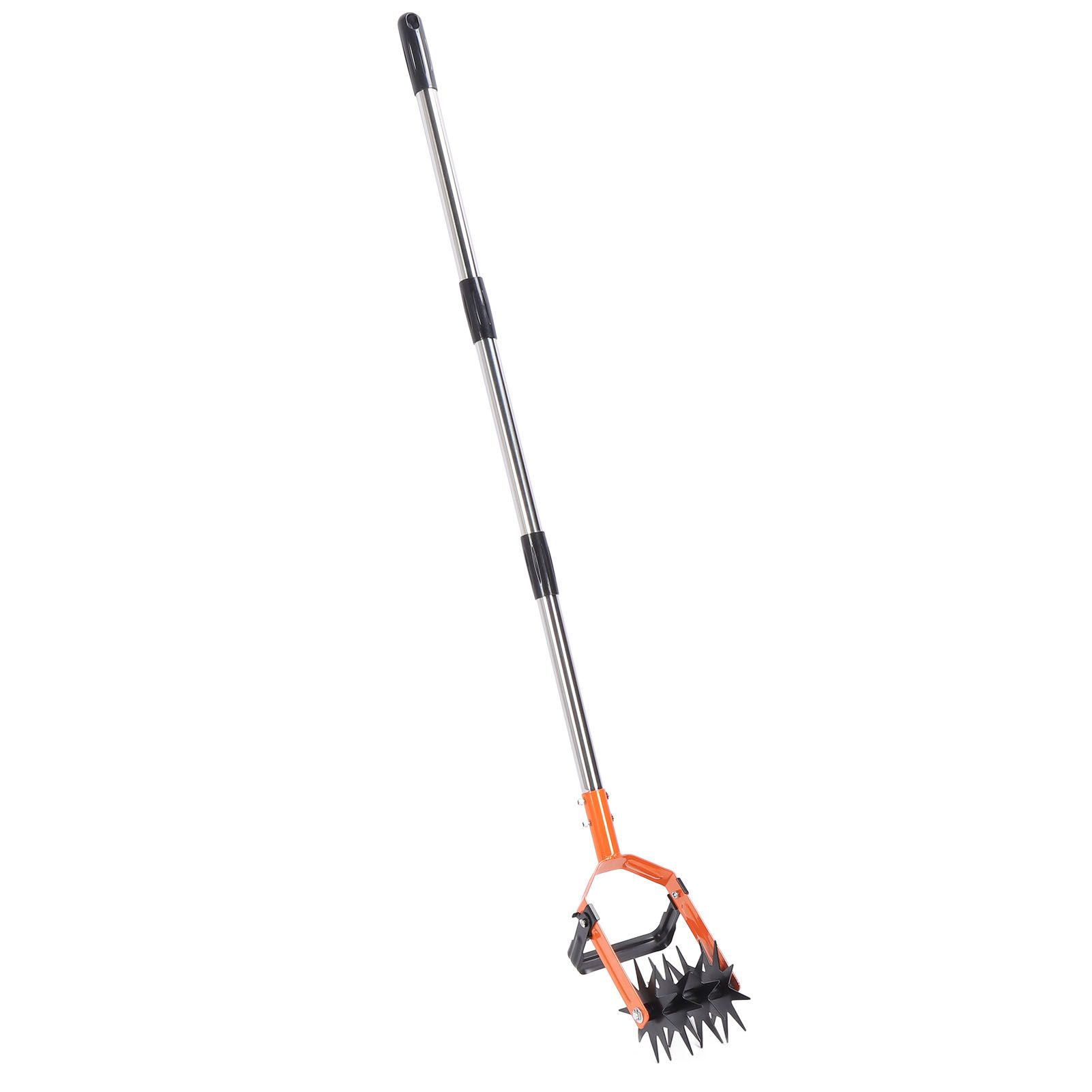 Garden Cultivator Tool Stainless Steel Lawn Reseeding Garden Tool Adjustable view 9