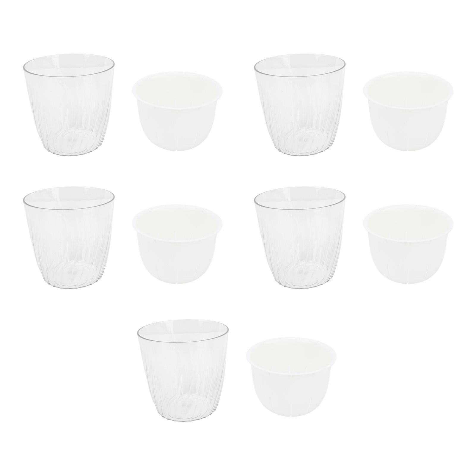 5PCS Self Watering Plant Pots PP PET Decorative Small Flower Pot Planter with