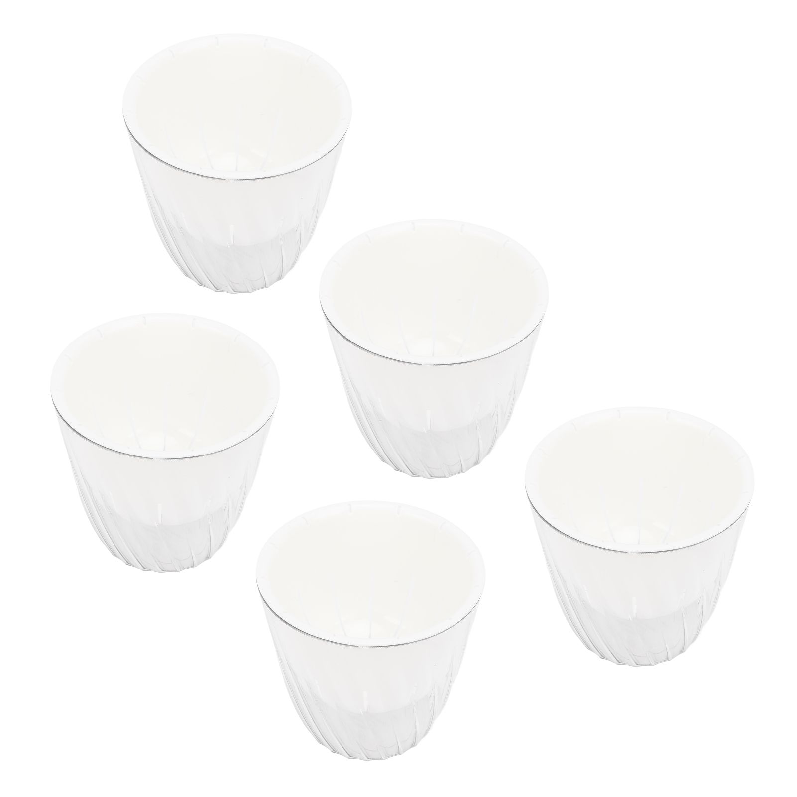 5PCS Self Watering Plant Pots PP PET Decorative Small Flower Pot Planter with view 8