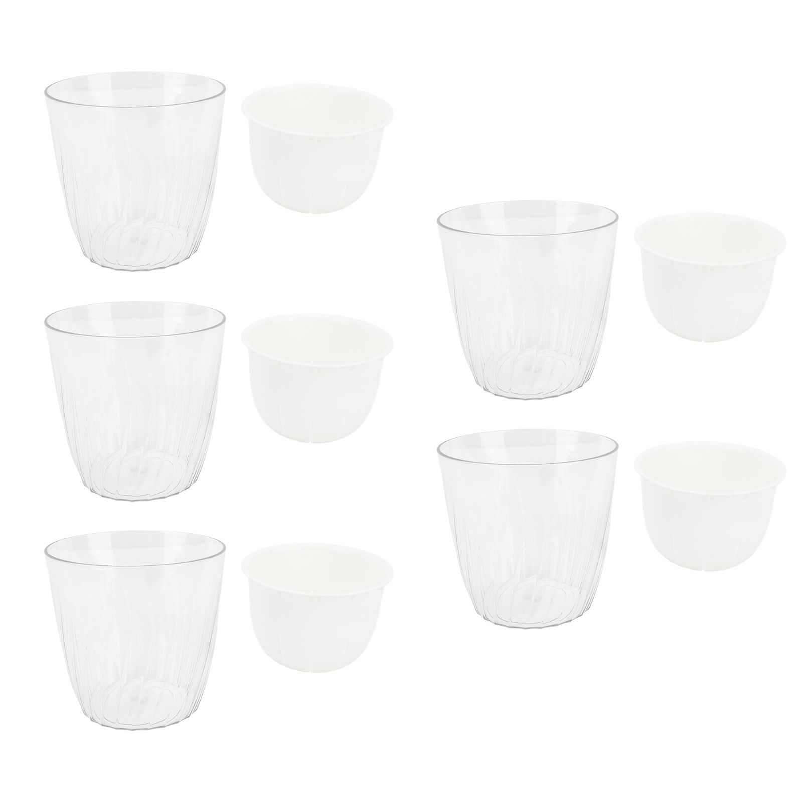 5PCS Self Watering Plant Pots PP PET Decorative Small Flower Pot Planter with view 12