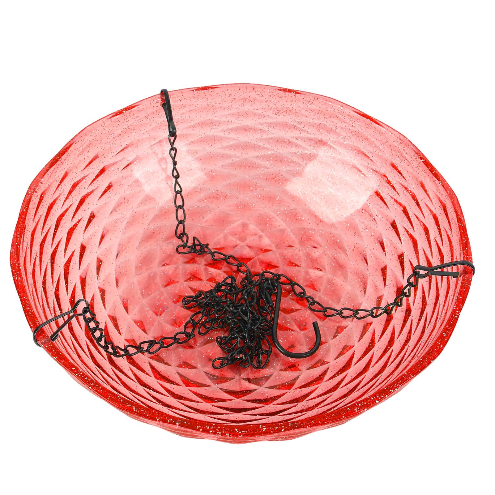 Solar Bird Bath Fountain Sturdy Plastics Hanging Bird Bath Bubbler Fountain view 12