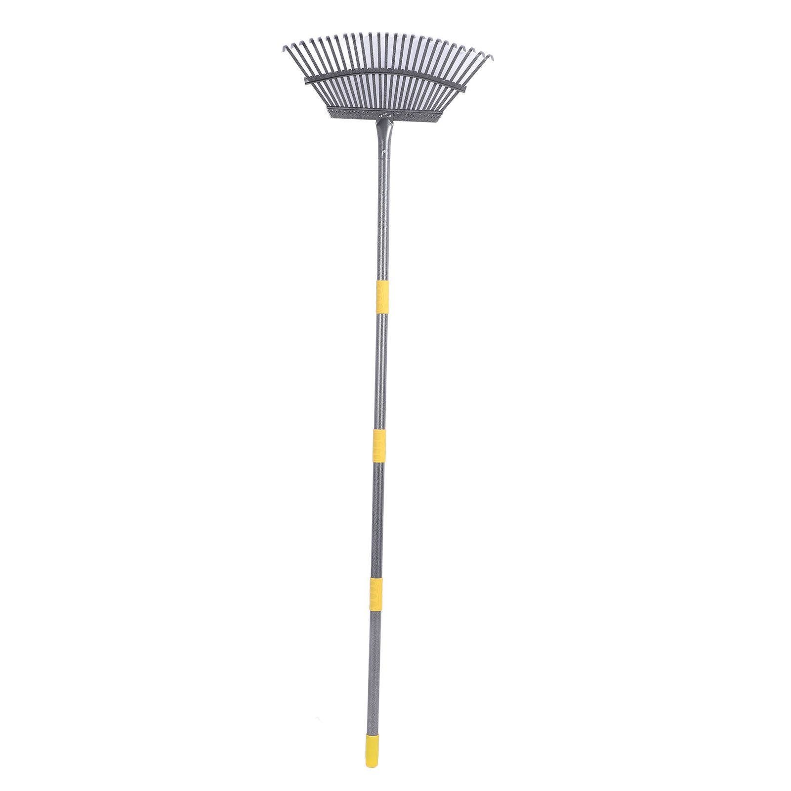 Garden Rake Wide Leaf Rake for Shrub with 25 Tines Yard Thatching Rake with view 8