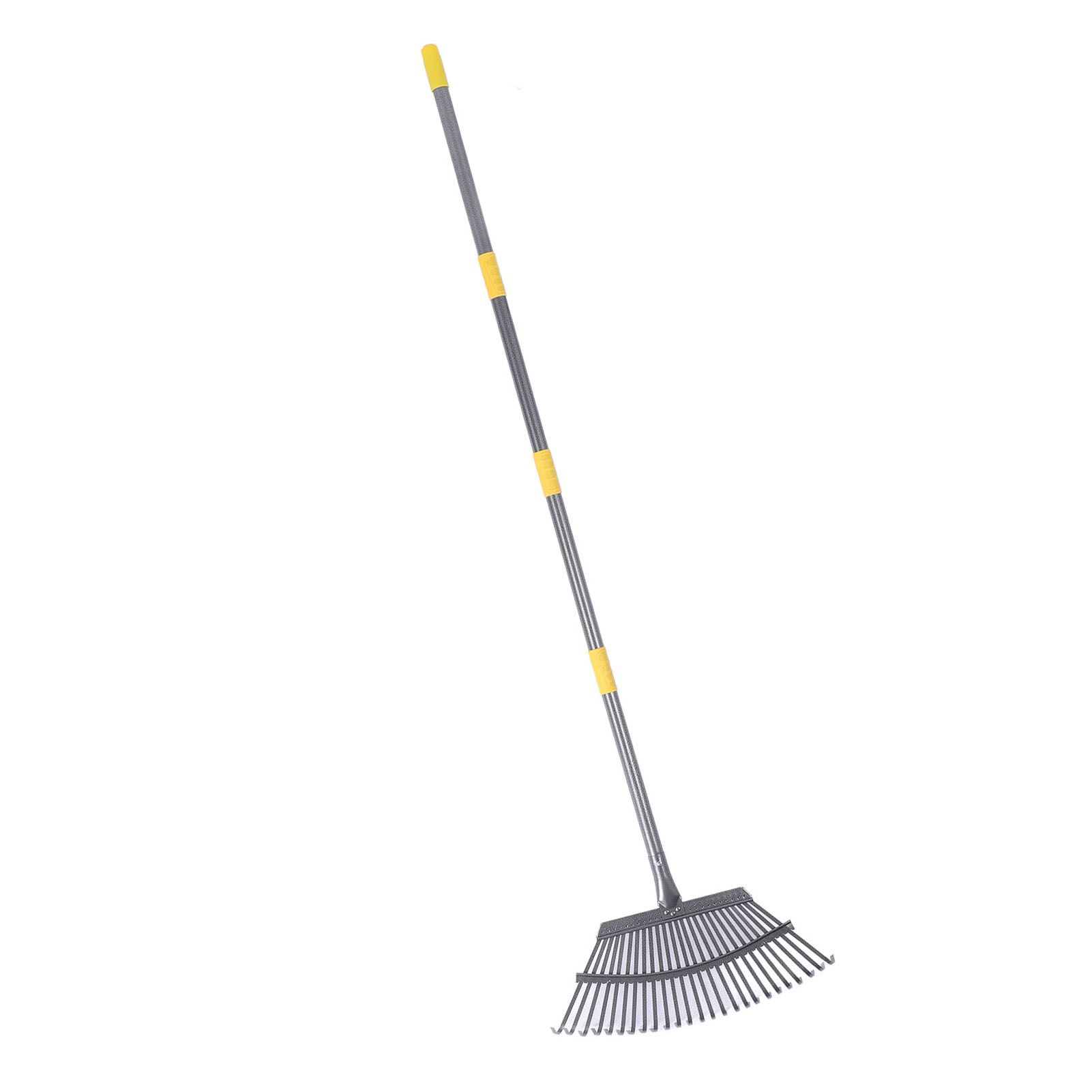 Garden Rake Wide Leaf Rake for Shrub with 25 Tines Yard Thatching Rake with view 12