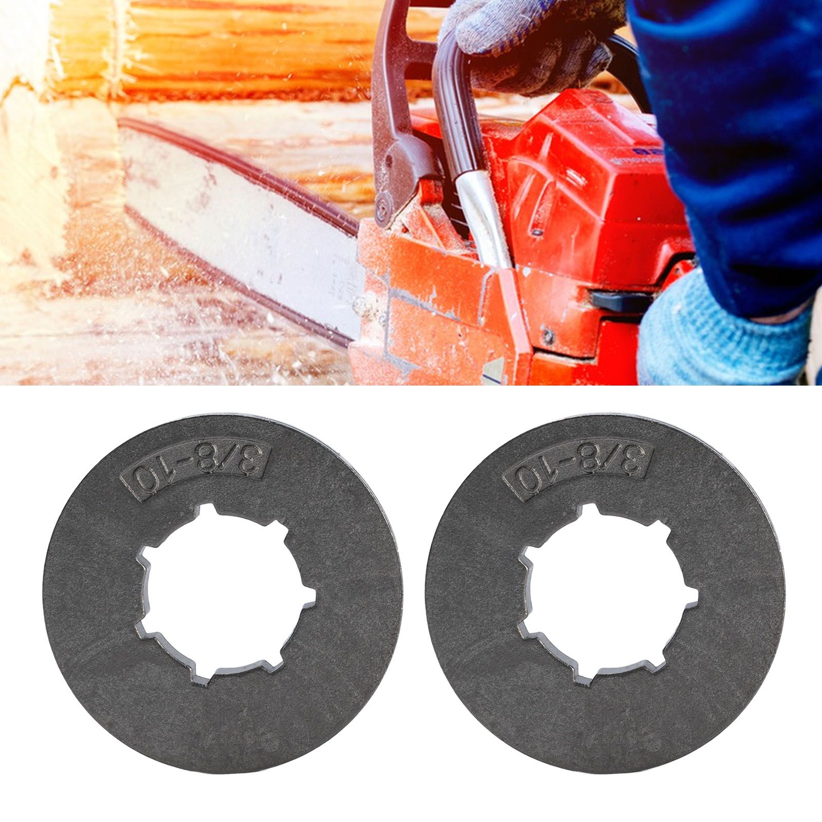 2PCS 22mm Chainsaw Rim Sprocket 3/8in-10 High Strength Rugged Construction for view 11