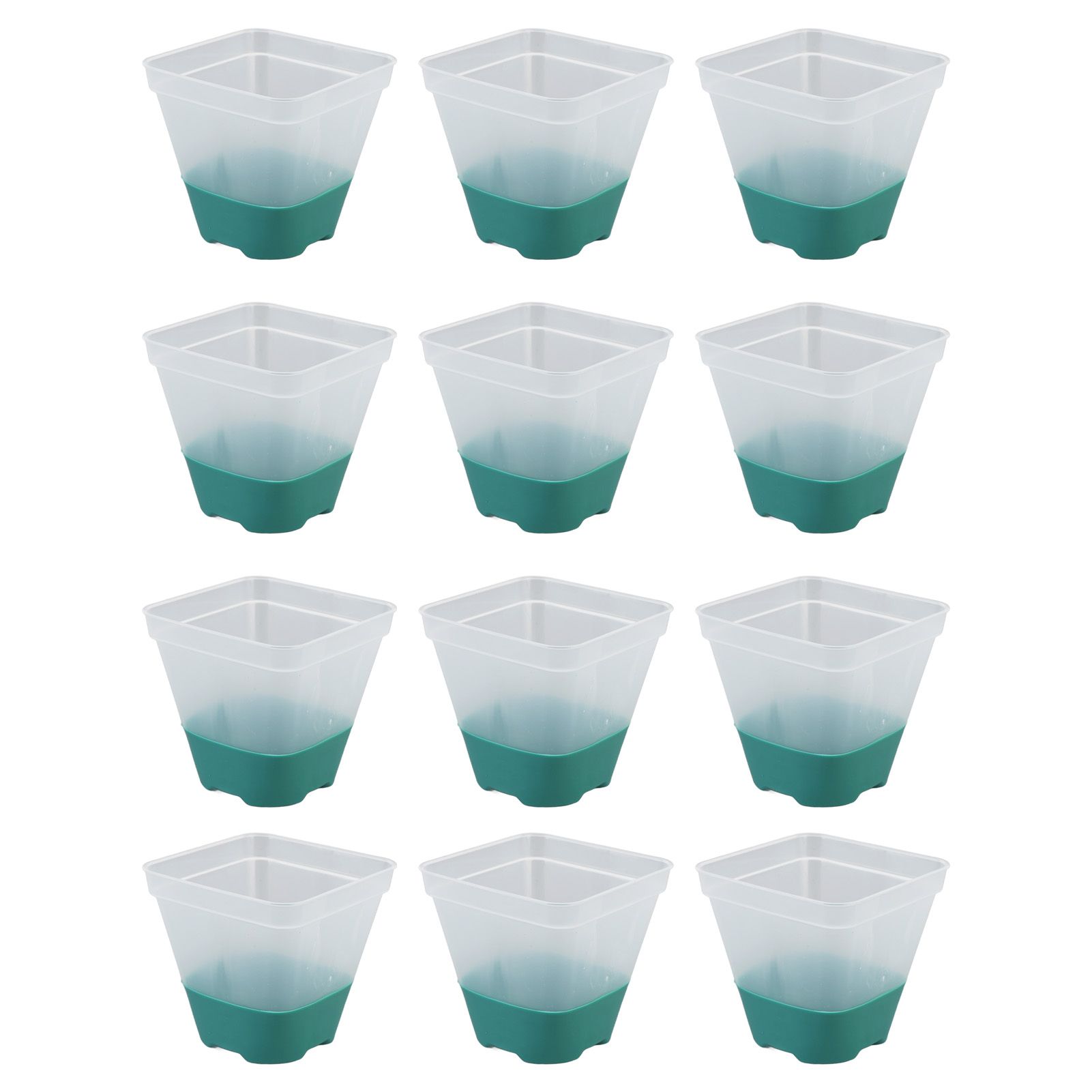12pcs Reusable Plastic Nursery Pot with 12 Labels Drainage Holes Soft Silicone view 10