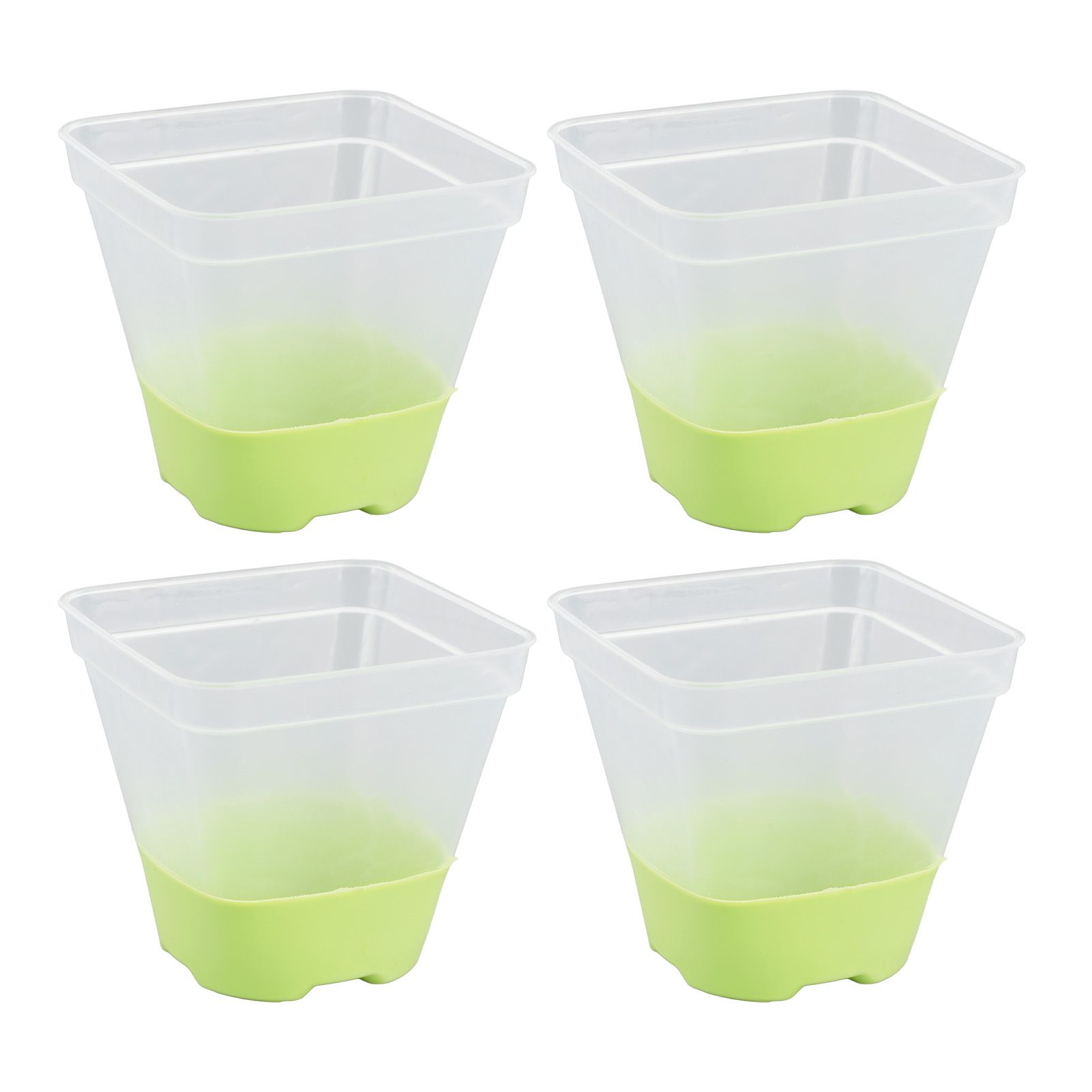 12pcs Reusable Plastic Nursery Pot with 12 Labels Drainage Holes Soft Silicone view 6