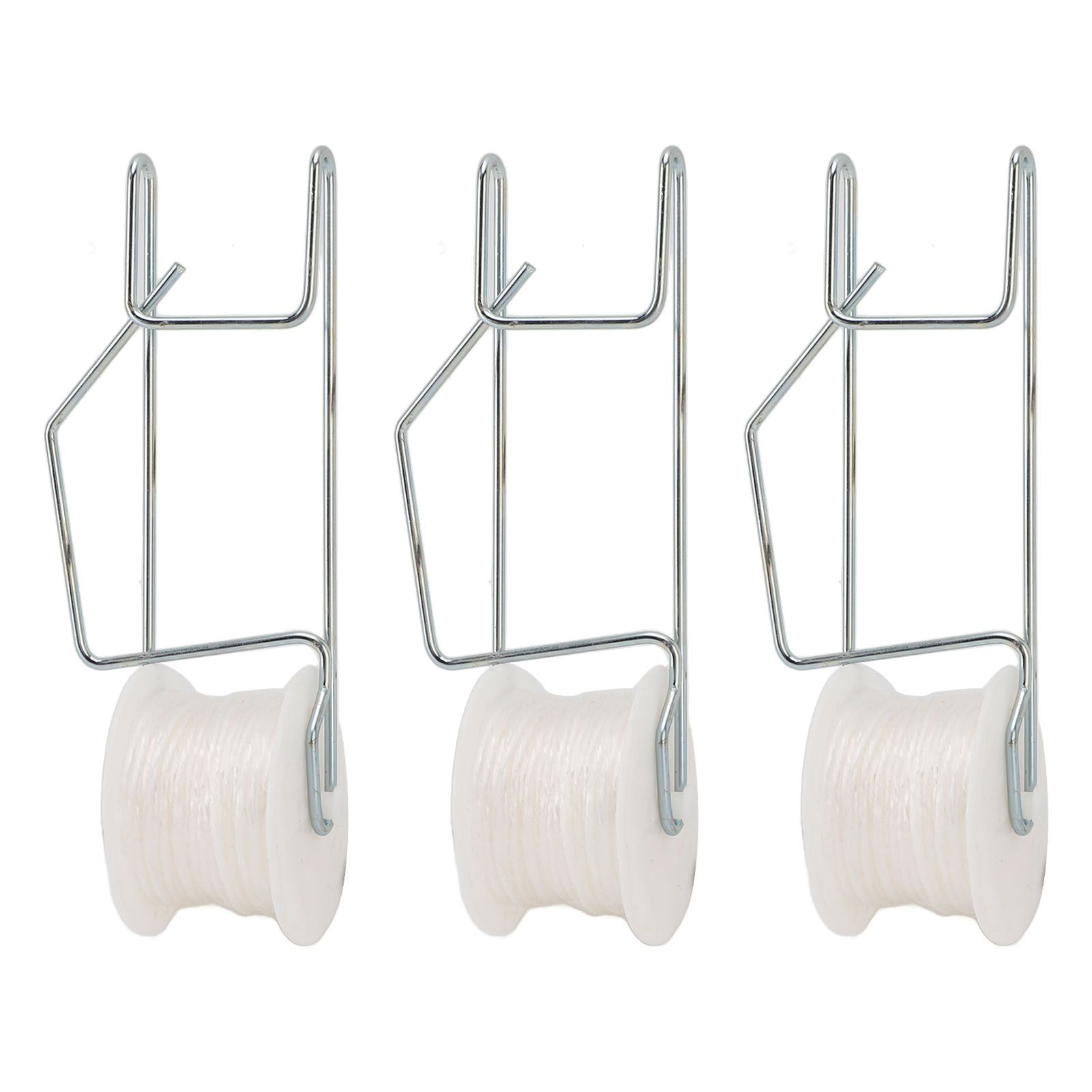 6Pcs Plant Roller Hooks with 49.2ft Twine Galvanizing Steel Wire Stable view 4