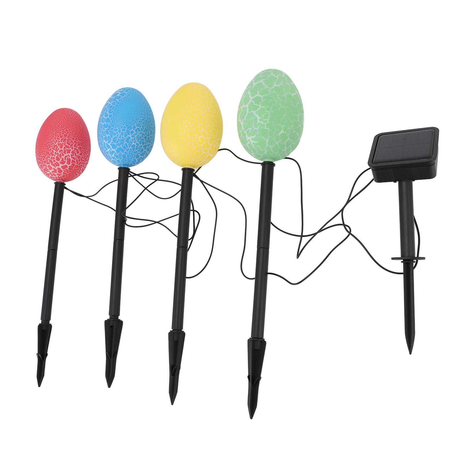 Colorful Egg Solar Light Cracked Eggs Ground Stake Decorative Light for view 6