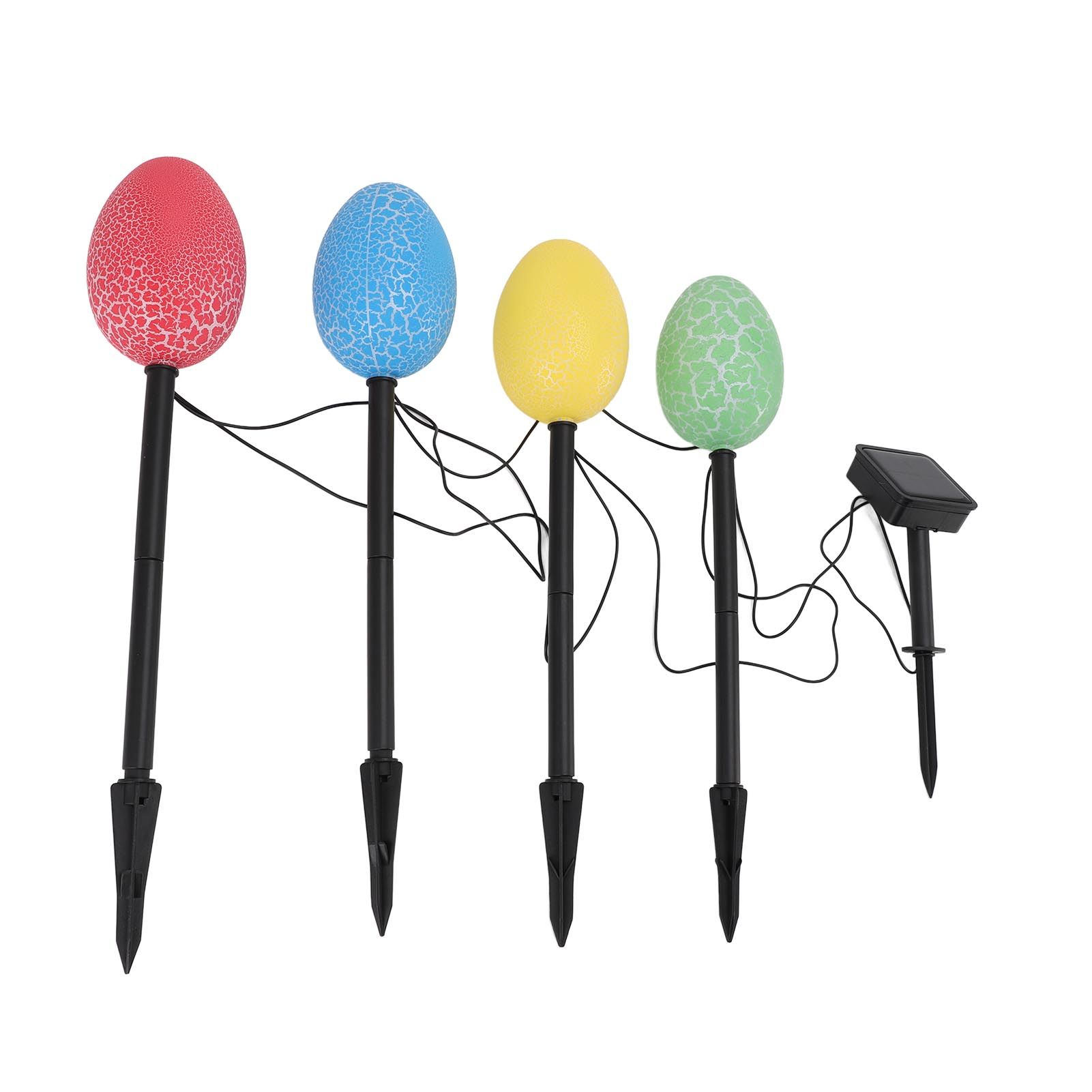 Colorful Egg Solar Light Cracked Eggs Ground Stake Decorative Light for view 8