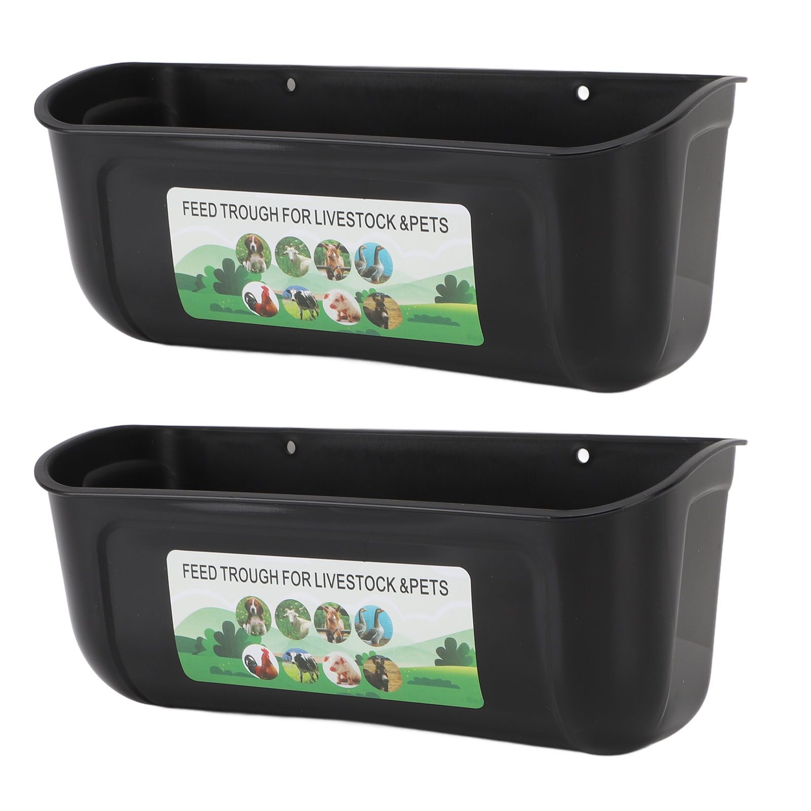 2PCS Hanging Poultry Feeder Plastic Livestock Feeding Trough for Chicken Geese view 4