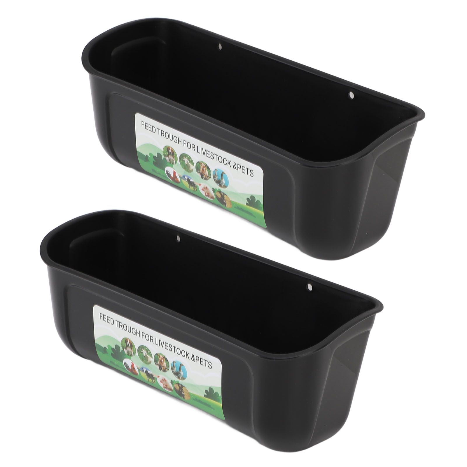 2PCS Hanging Poultry Feeder Plastic Livestock Feeding Trough for Chicken Geese view 12