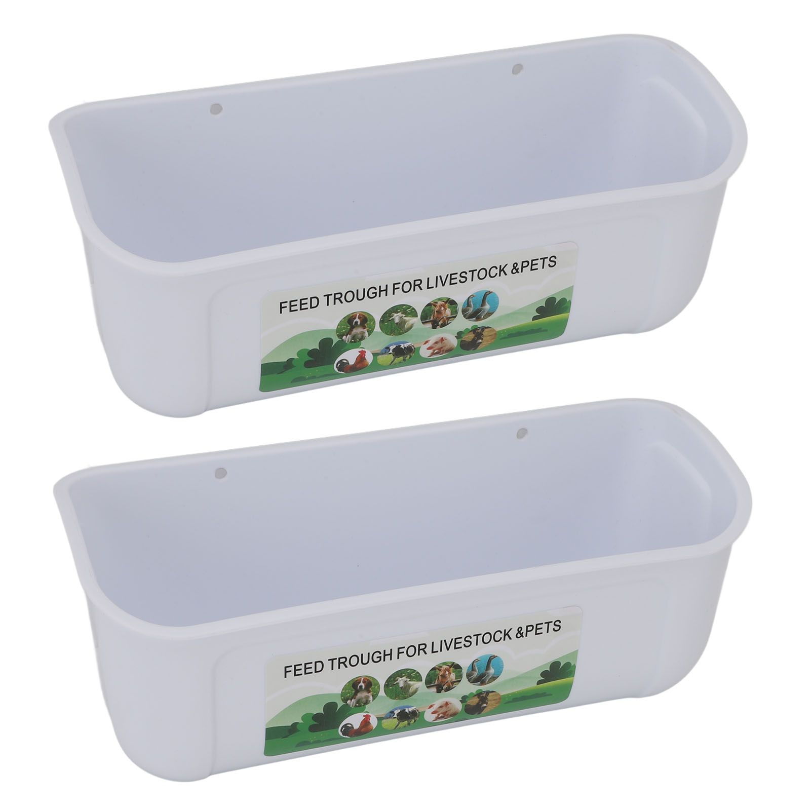 2PCS Hanging Poultry Feeder Plastic Livestock Feeding Trough for Chicken Geese view 12