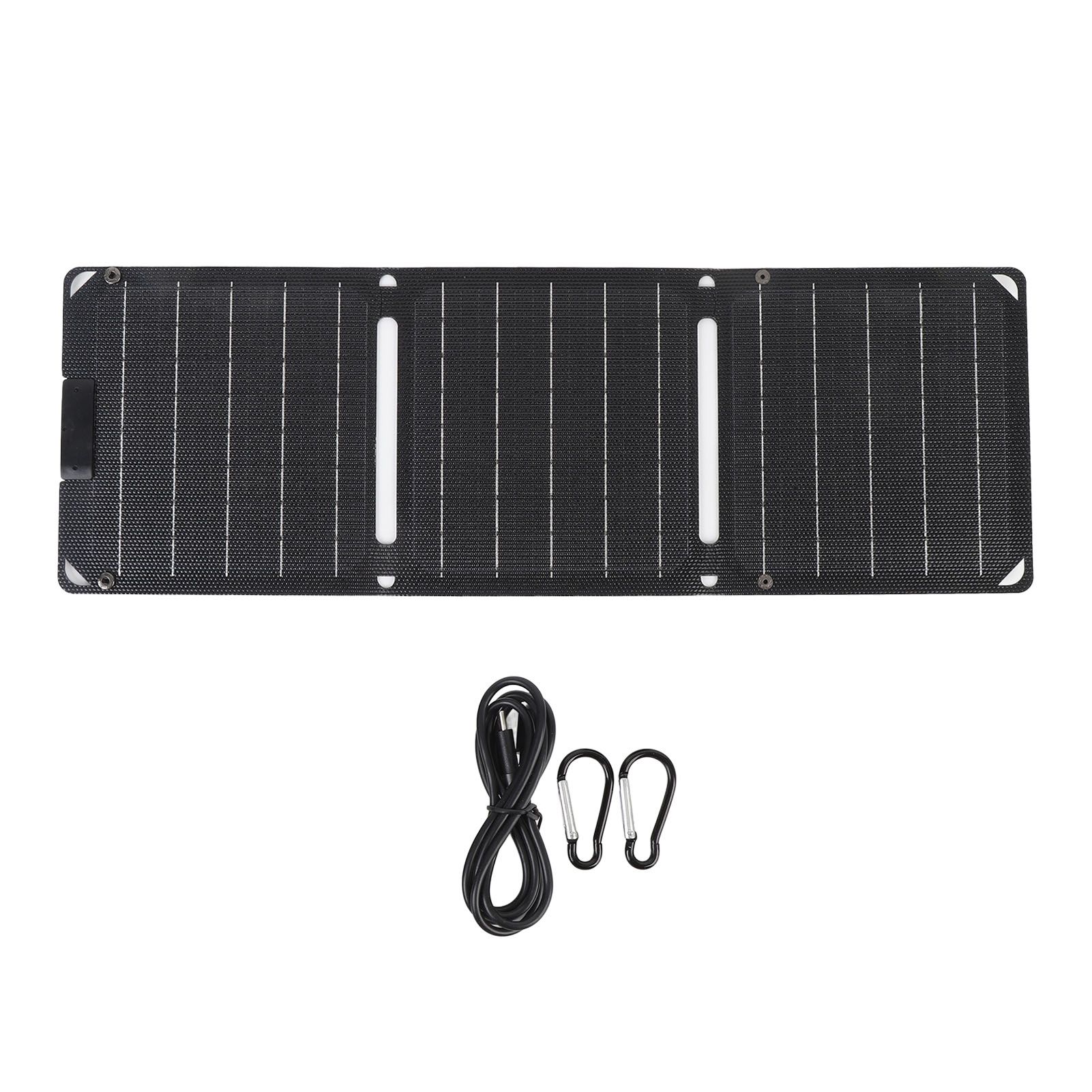 30W Solar Panel 3 Fold Monocrystalline 2 TYPE-C Port Portable Outdoor Solar view 3