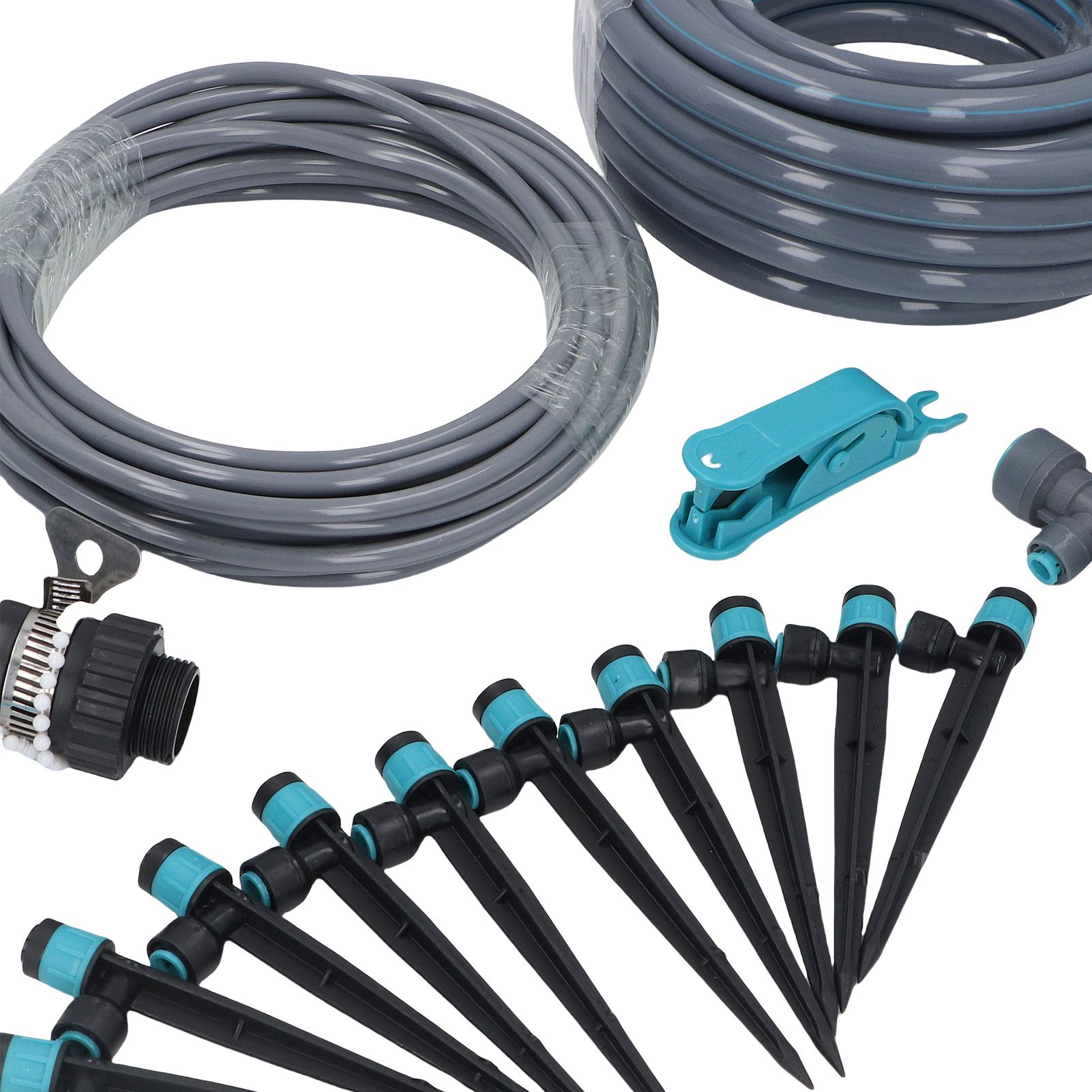 Drip Irrigation Kit 10m Hose Adjustable Spray Nozzle Plant Watering System for view 7