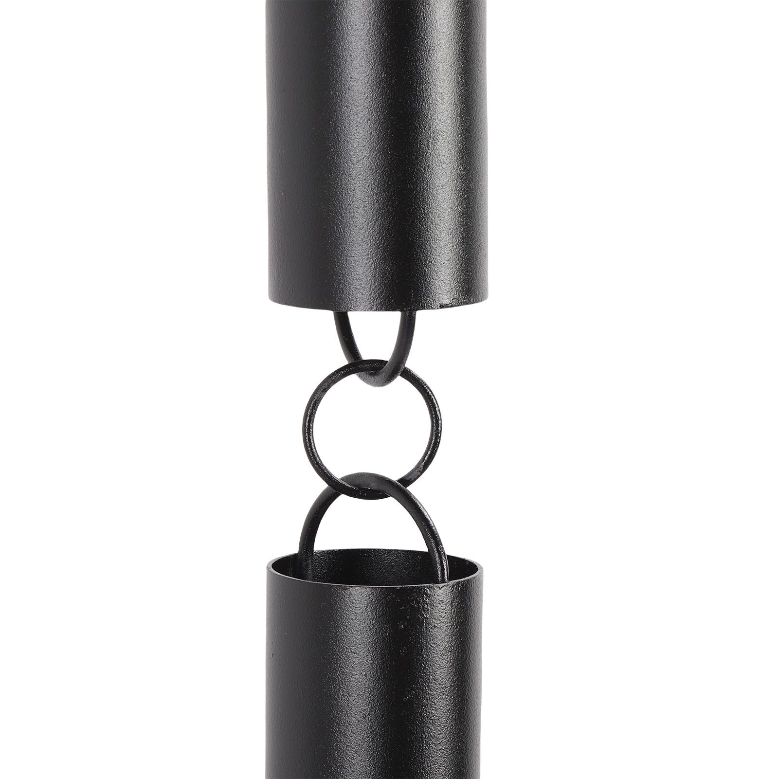 Aluminum Alloy Cylinder Rain Chain 39.4in Decorative Rain Catcher Chain for view 5