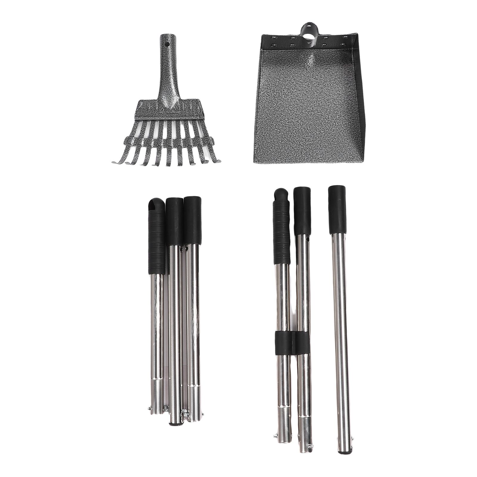 Chicken Poop Rake Scooper Kit 2 in 1 Ergonomic Design Adjustable Handle view 3
