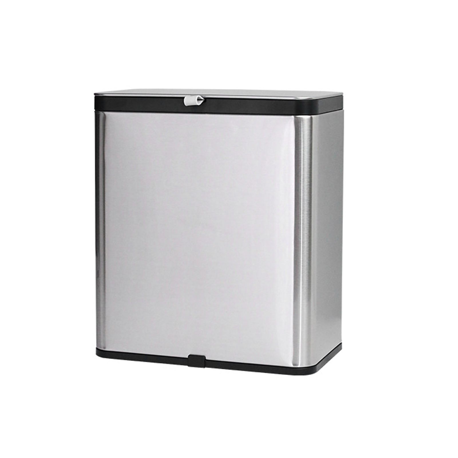 8L Stainless Steel Trash Can Square Design Wall-Mounted Kitchen Garbage Bin